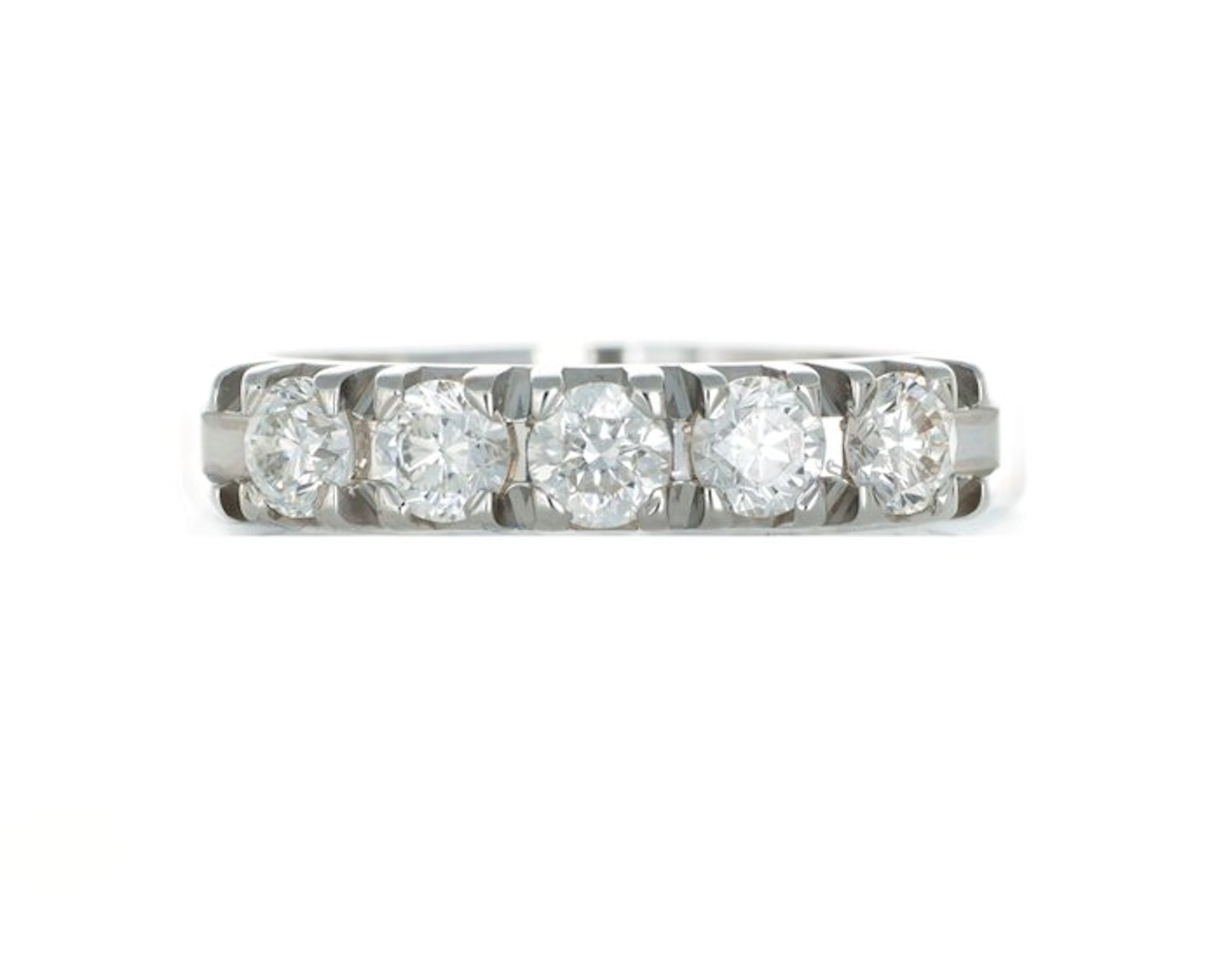 No reserve price - Ring - 18 kt. White gold - 1.00ct. tw. Diamond (Natural)