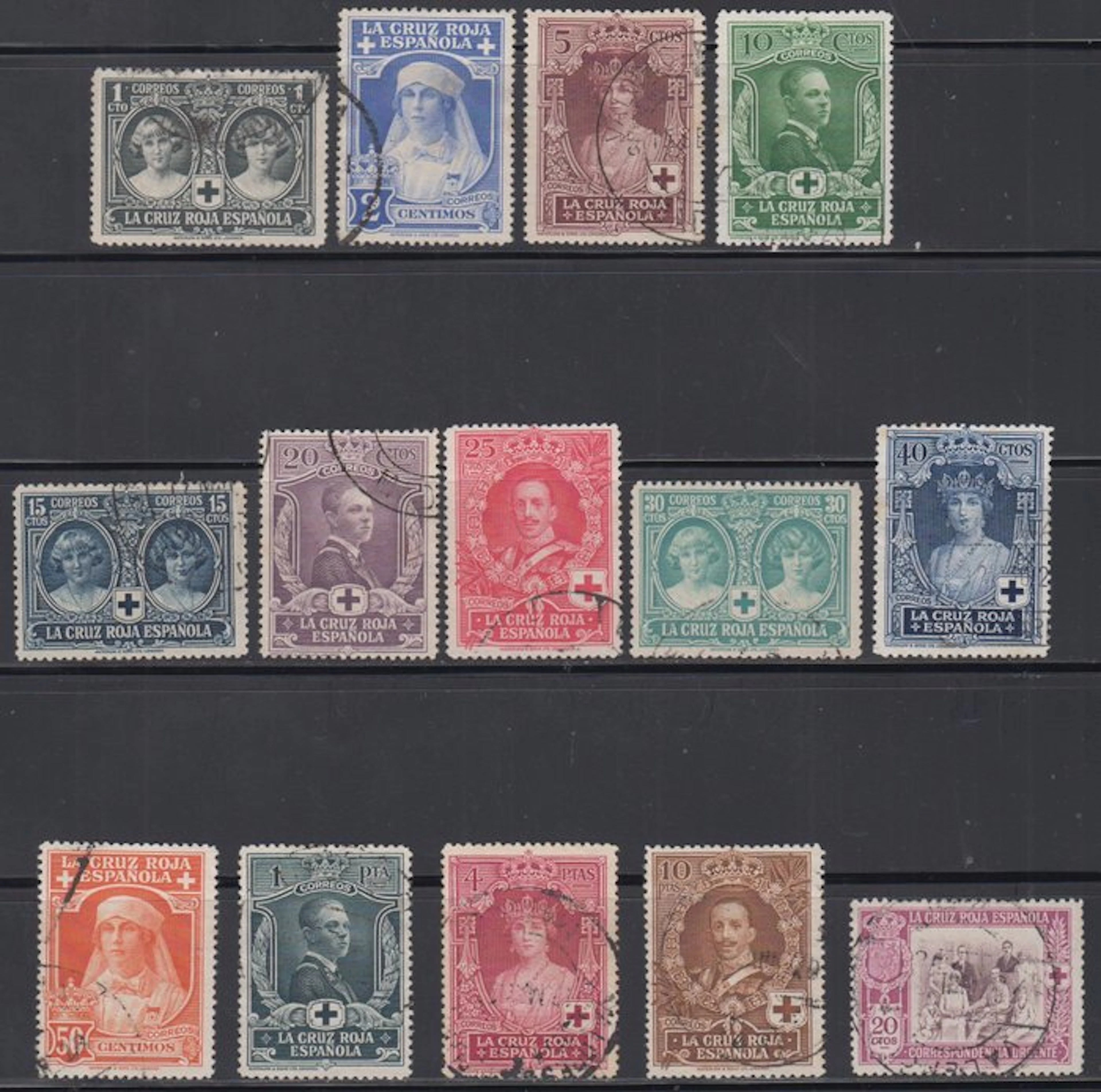 Spain 1926 - Complete series. For the Spanish Red Cross. - Edifil 325/38