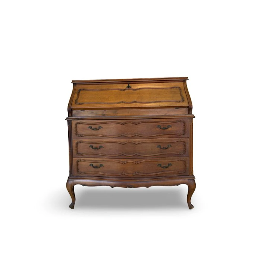 Secrétaire - Secrétaire - Walnut, Wood, Brass