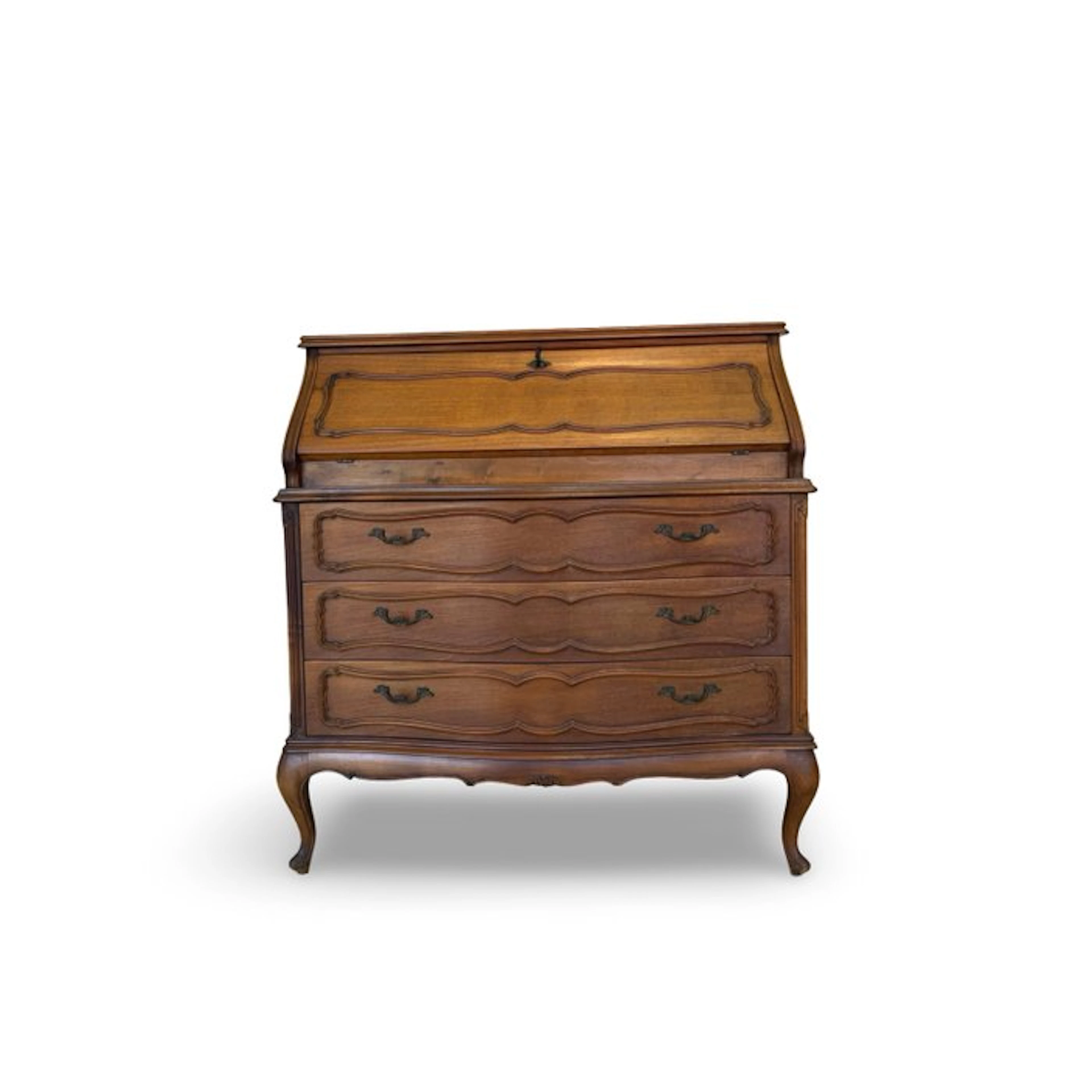 Secrétaire - Secrétaire - Walnut, Wood, Brass