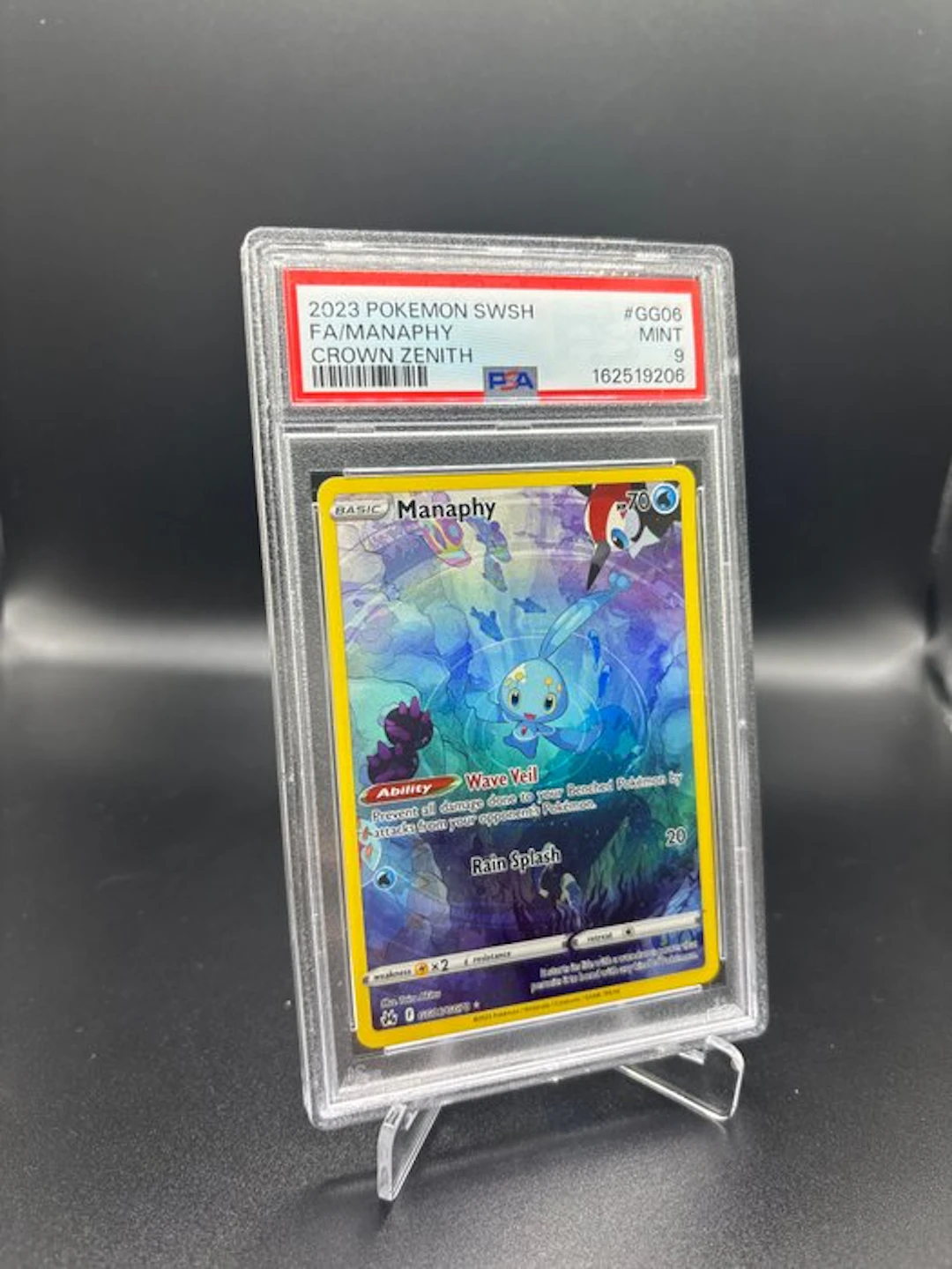 Pokémon - 1 Graded card - Manaphy #GG06 Crown Zenith Full art - PSA 9