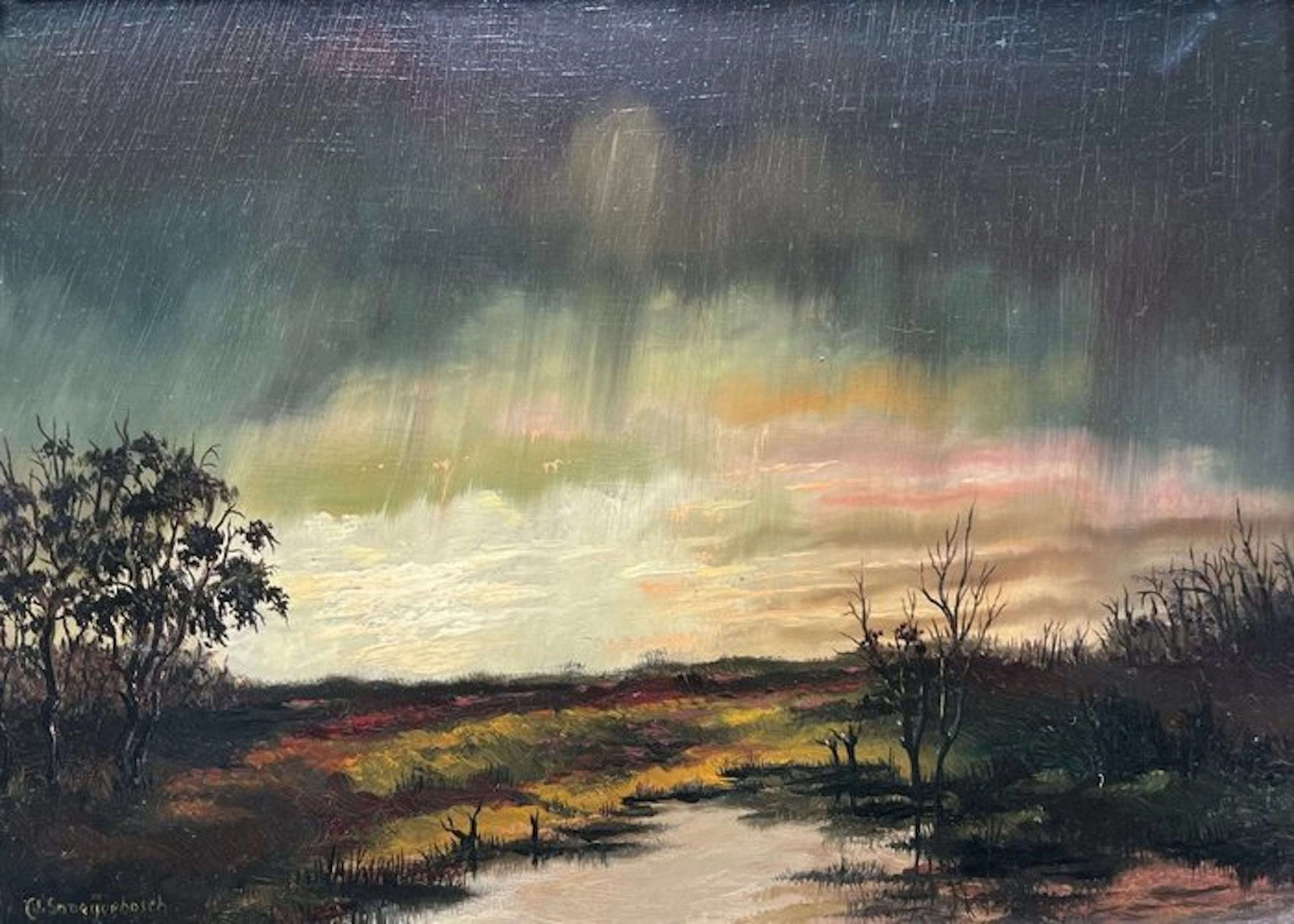 Cornelis Johannes Snoeijerbosch (1891–1975) - Hollands landschap
