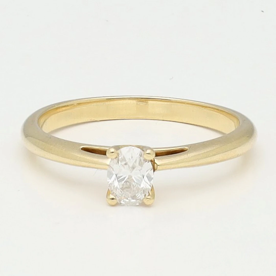 Ring - 14 kt. Yellow gold - 0.30ct. tw. Diamond (Natural)