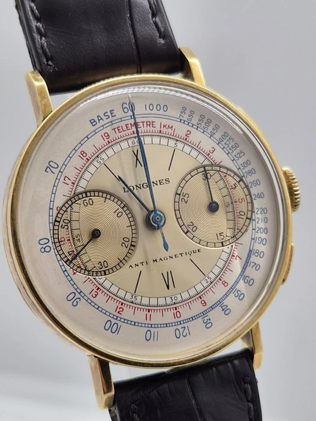 Longines - Chronograph Flyback 13ZN 18K Gold Ref. 4381 - Unisex - 1900-1949
