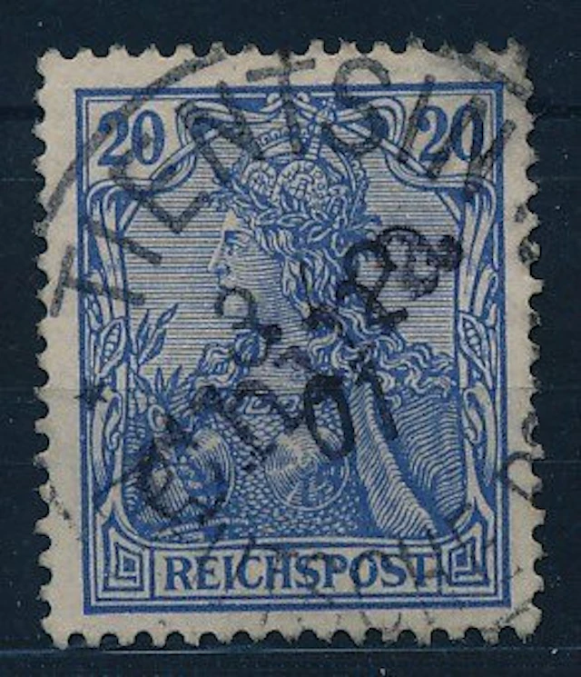 German office in China 1901 - 20 Pfennig Germania with...