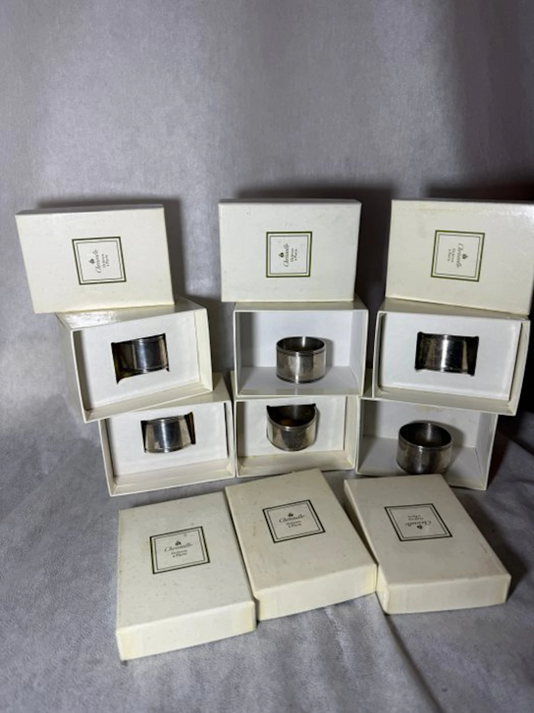 Christofle - Napkin ring (6) - Silverplated - Silver-plated napkin rings