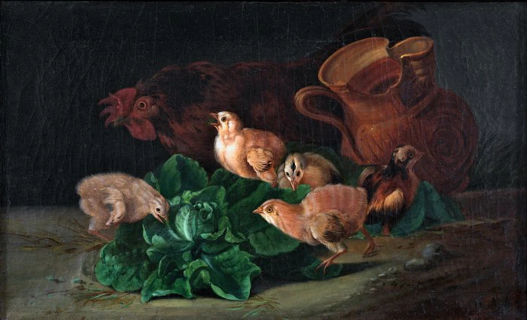 Carlo Ademollo (1824–1911) - Chioccia e i suoi pulcini
