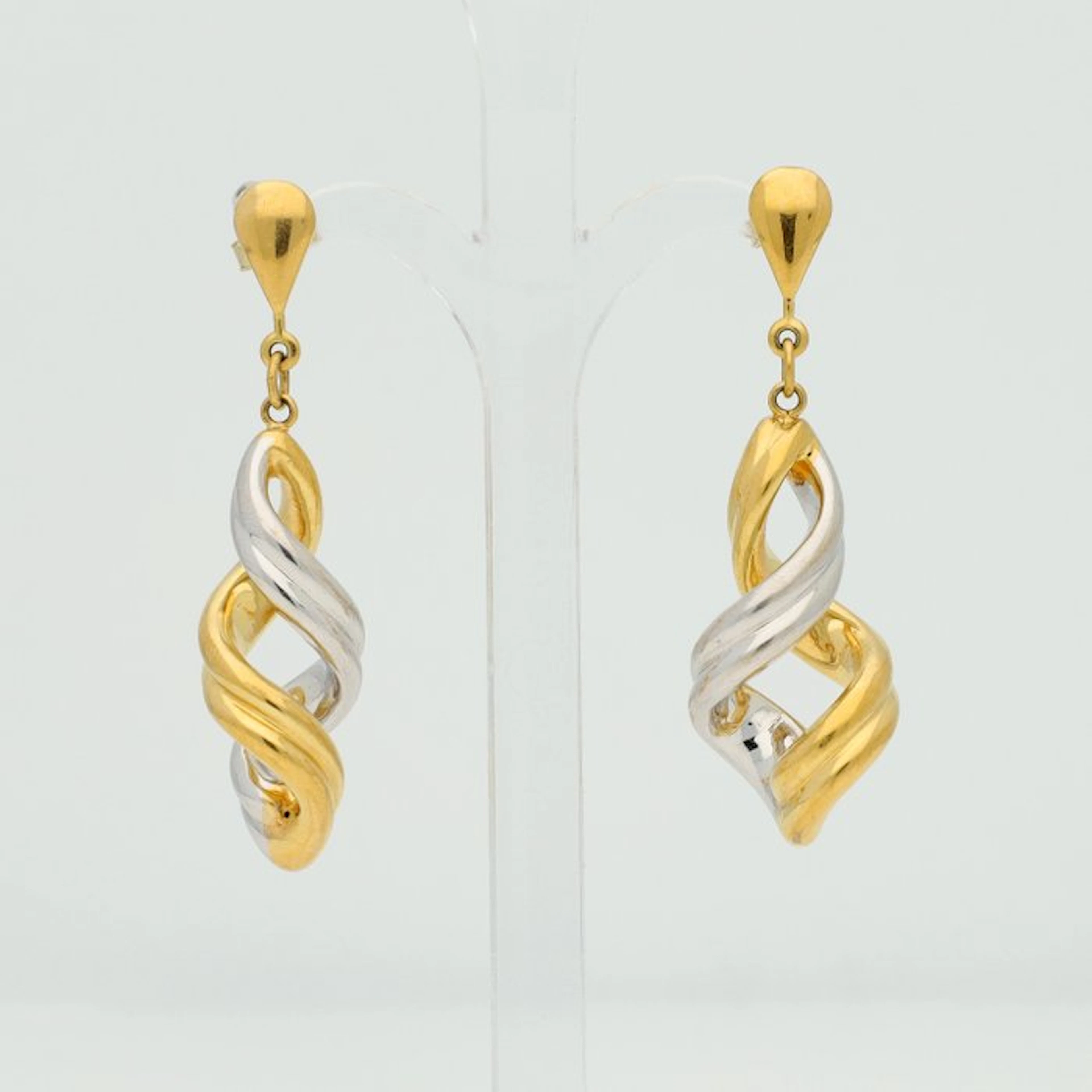 Earrings - 18 kt. Yellow gold, White gold
