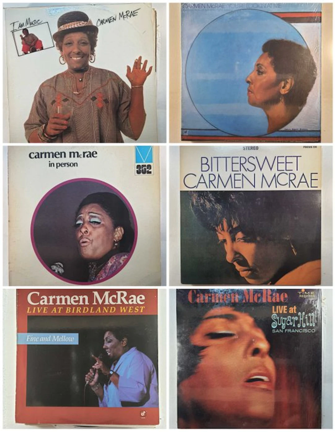 Carmen McRae - 6 LPs - Multiple titles - LP albums...