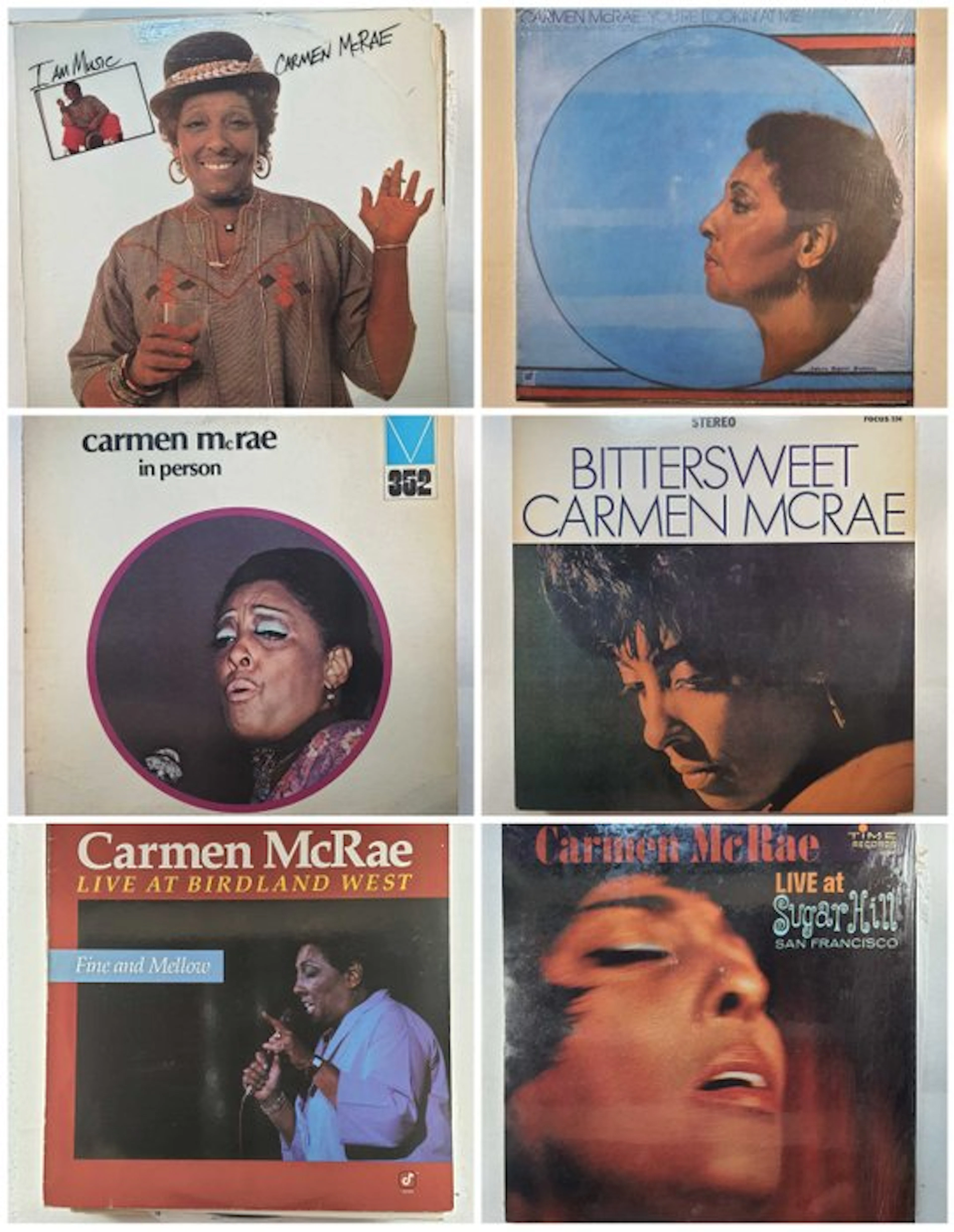 Carmen McRae - 6 LPs - Multiple titles - LP albums...