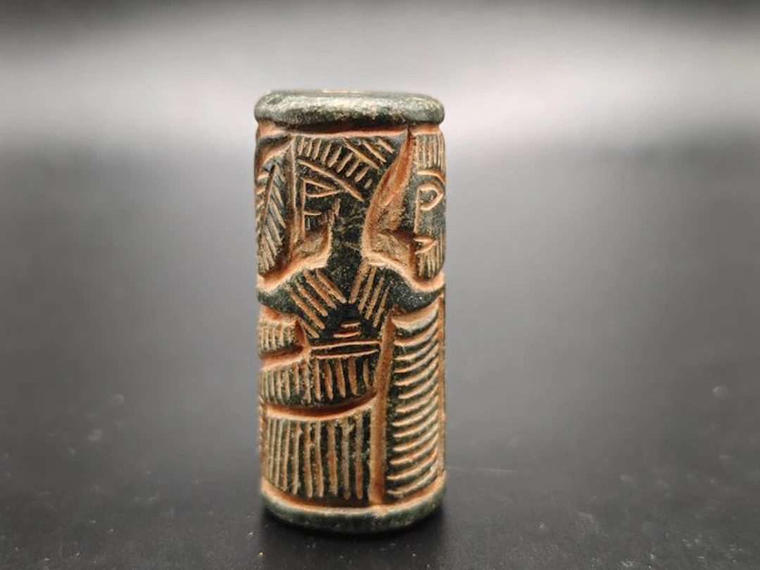 Old Eastern Serpentine Group Cylinder Seal - Height...
