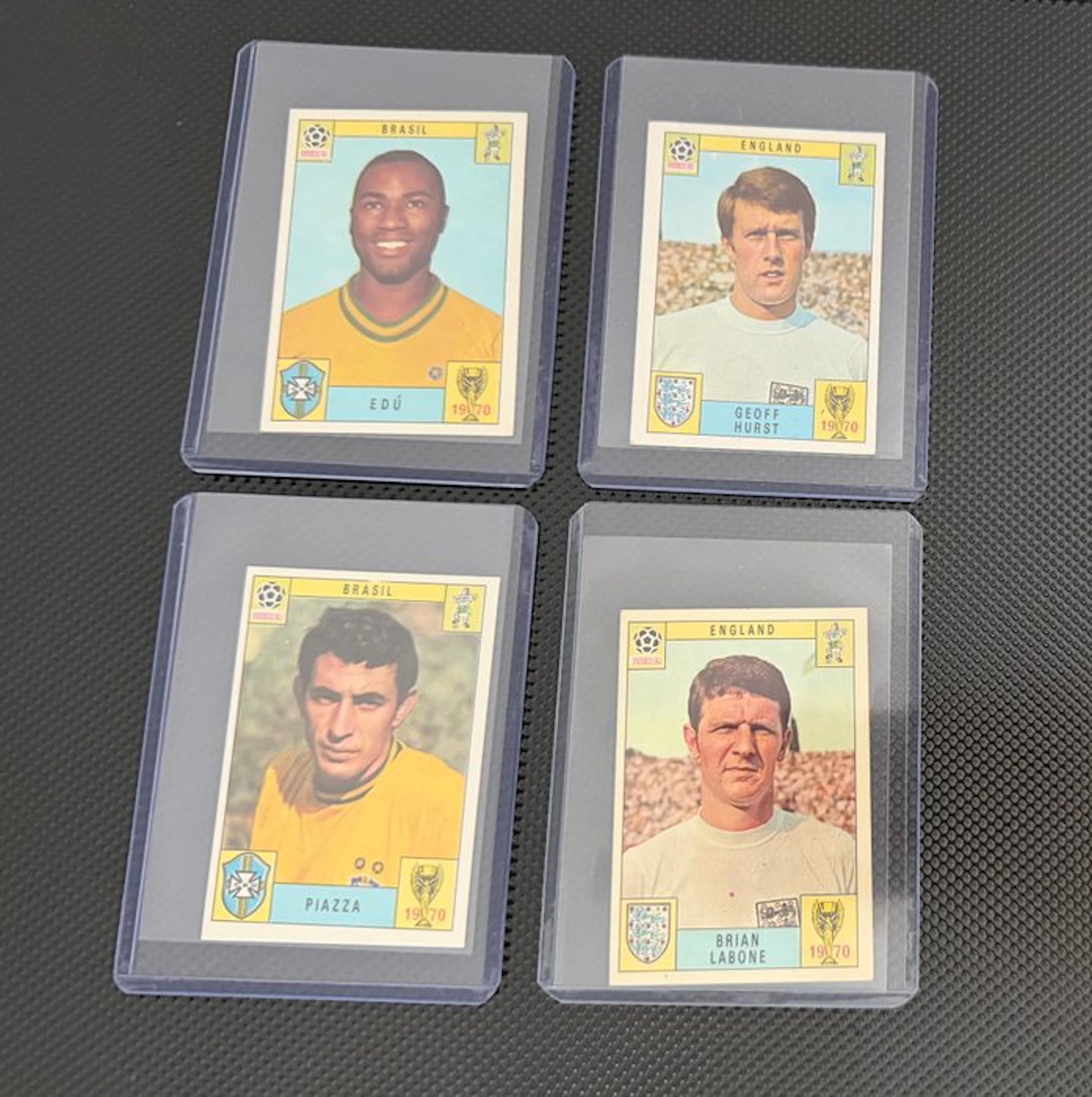 1970 Panini World Cup Stickers Lot of 4 Players - 4 Sticker - Good (GD)