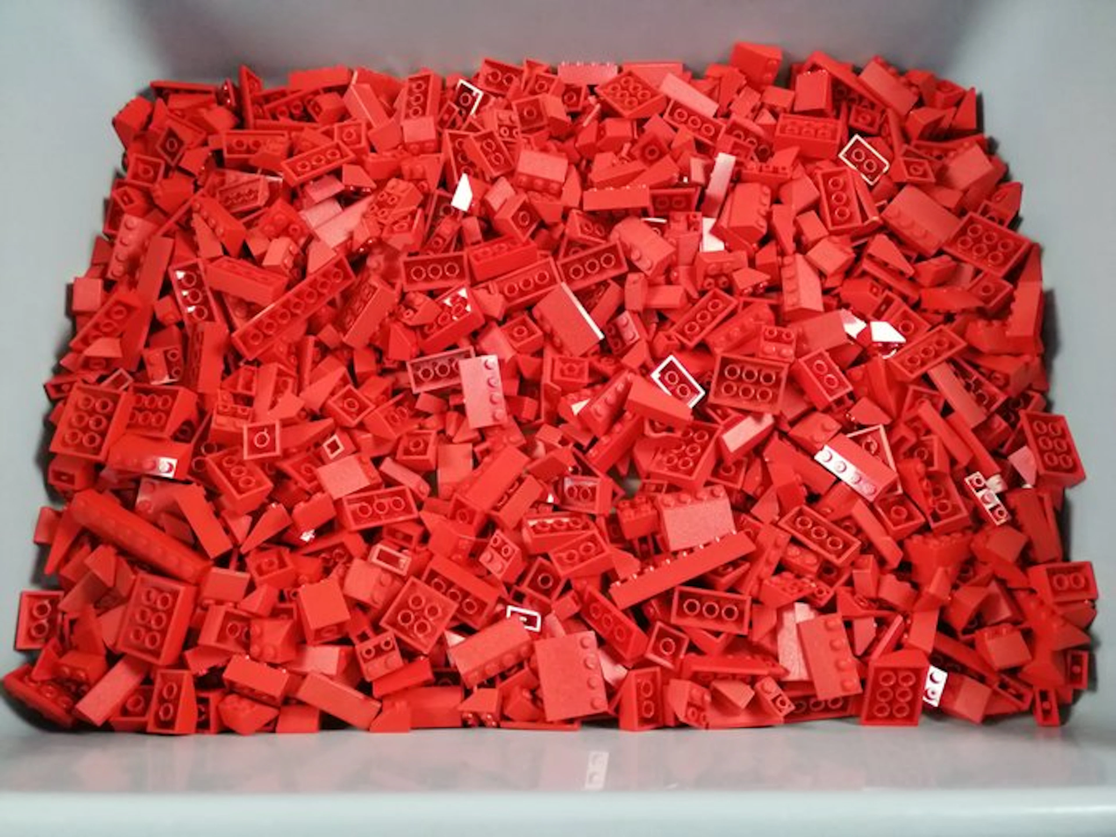 LEGO - geen serie - Partij van 1000 rode dakdelen - 1990-2000