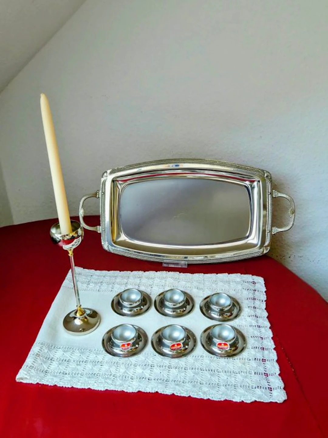 Vintage Servier-Set (8-teilig) – WMF Eierbecher...