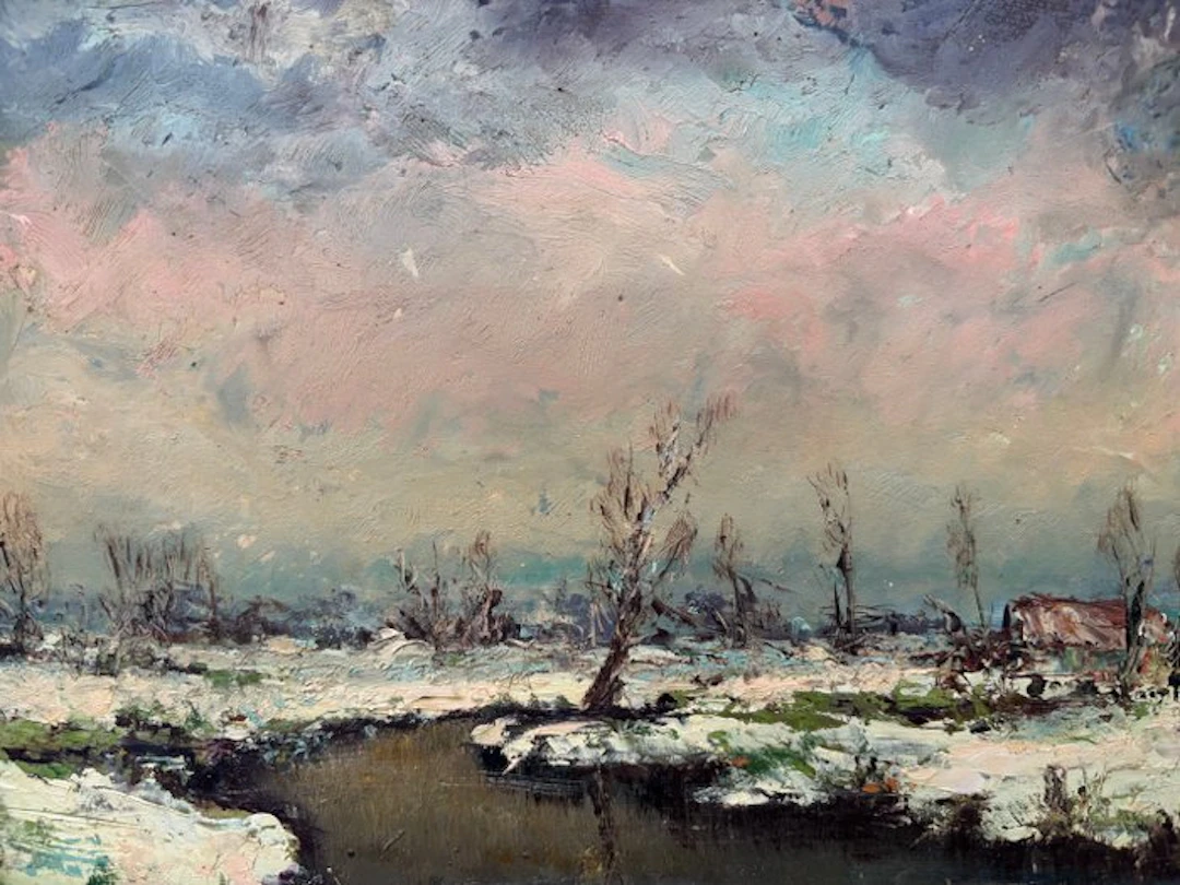 Marcel Lietaert (1915-?) - Winter langs de Leie