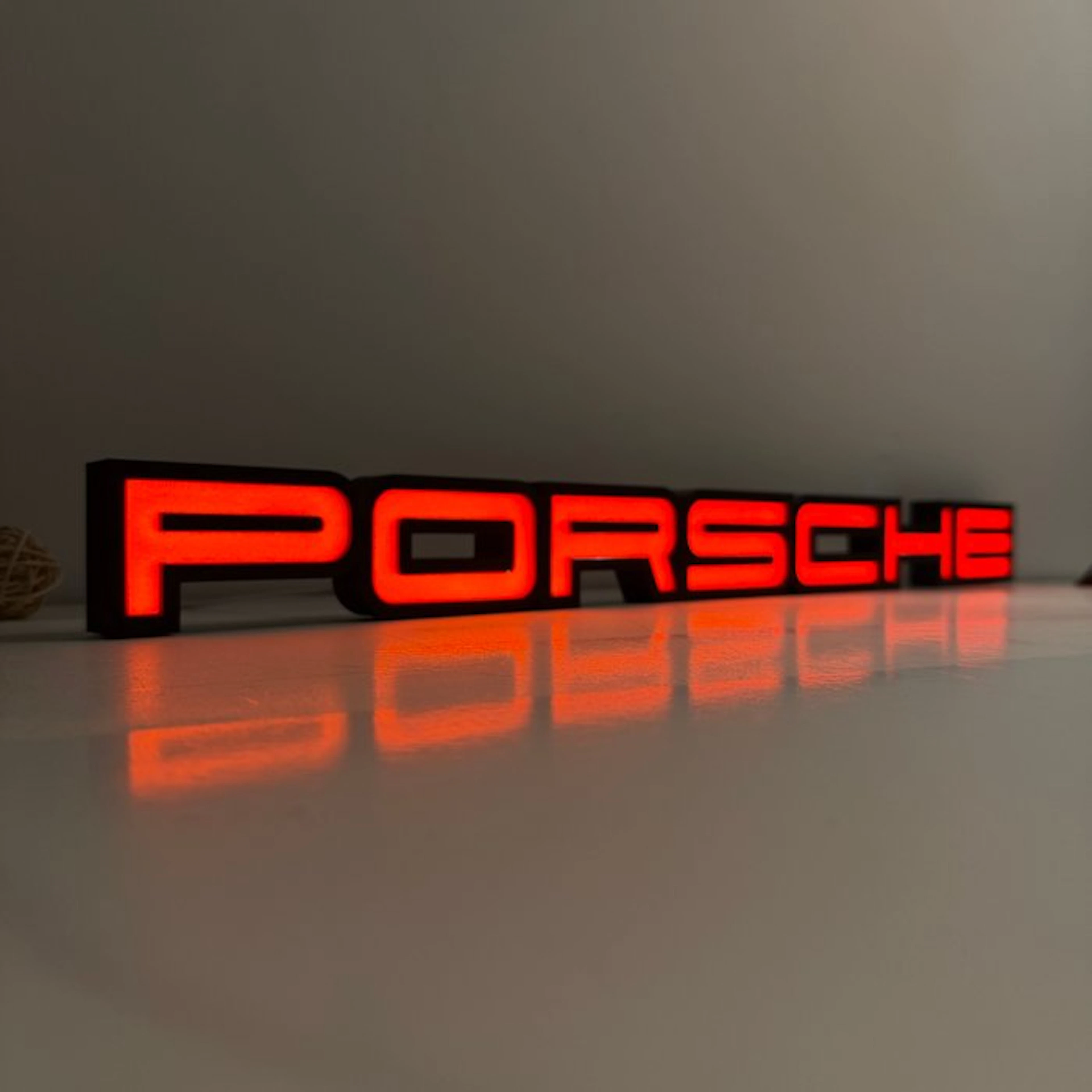Sign - Porsche - Enseigne lumineuse LED PORSCHE