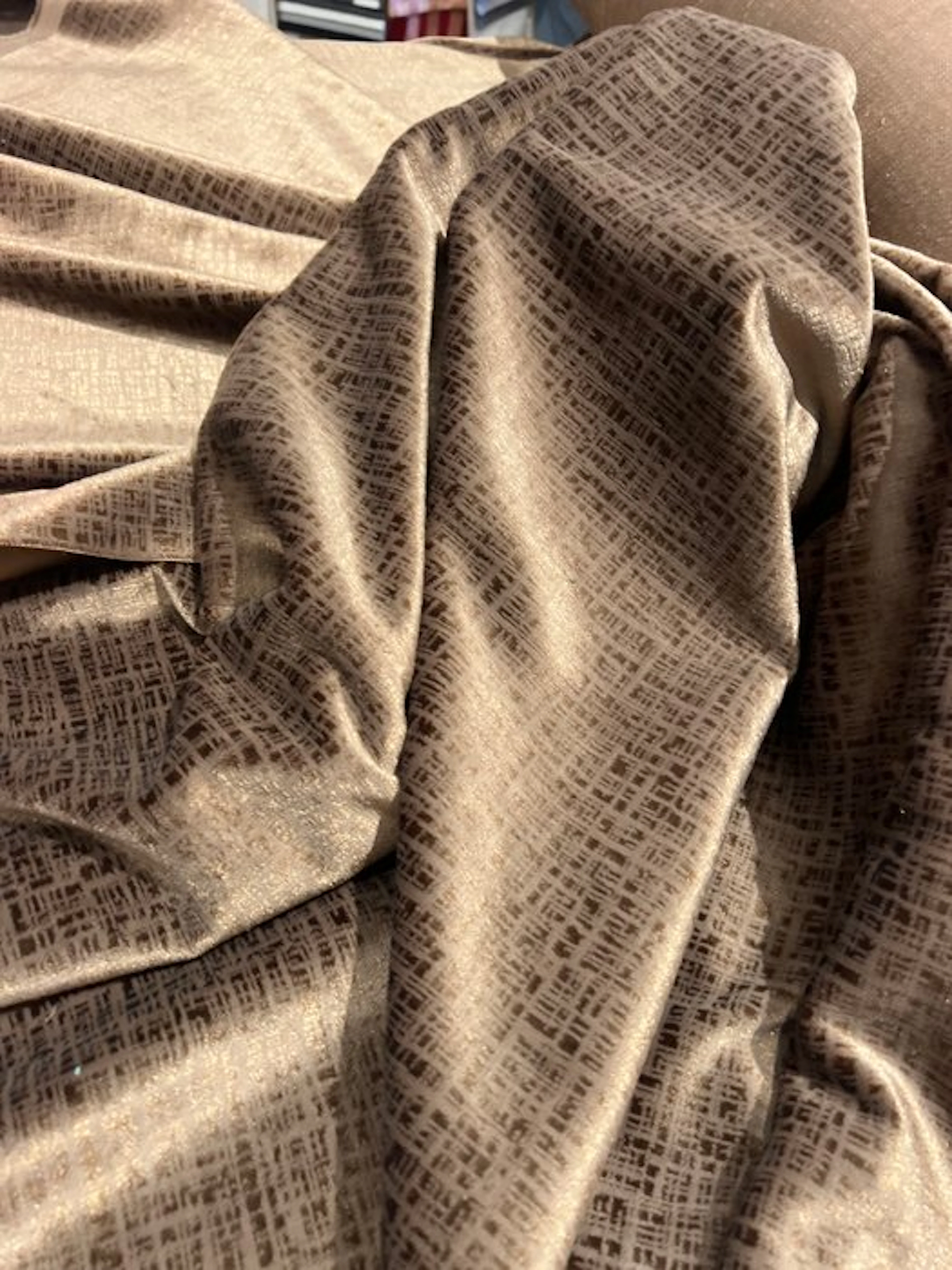 Velvet cotton viscose glitter 1180 x 140 - Upholstery fabric - 1180 cm - 140 cm