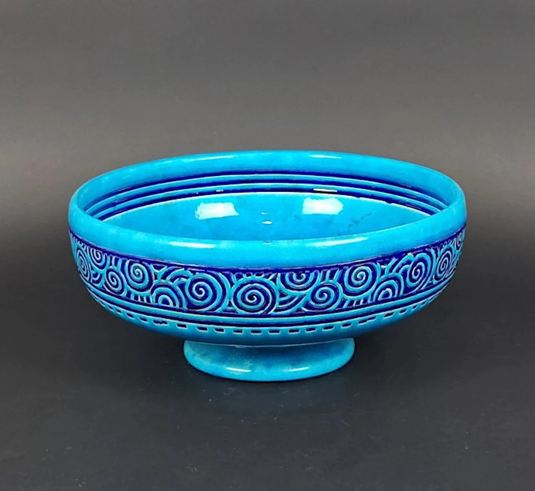 Longwy - Primavera - Dish - Art déco signé - Earthenware