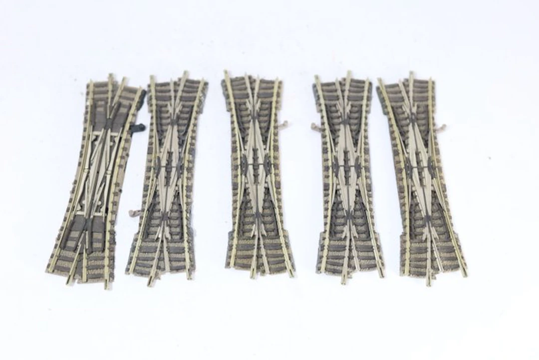 Fleischmann N - 9184/9184 - Model train tracks (4) - 4 English switches