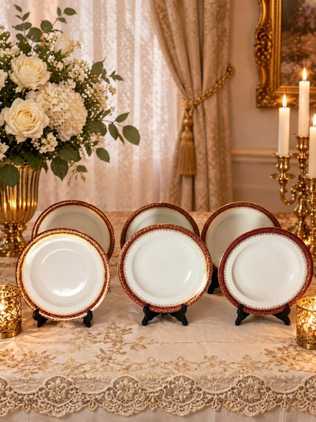 Limoges - Serving plate (6) - Limoges – Suite d'assiettes...