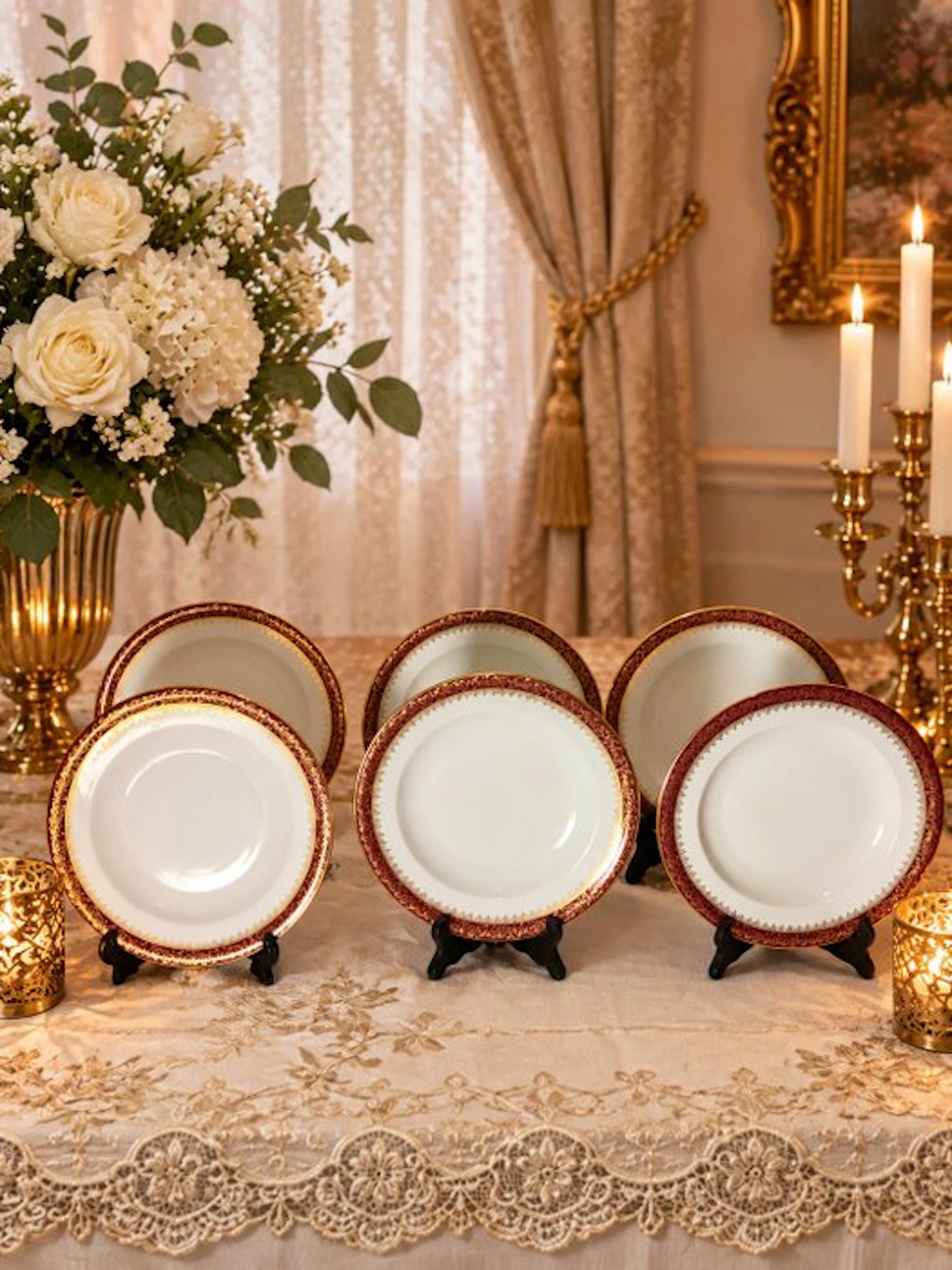 Limoges - Serving plate (6) - Limoges – Suite d'assiettes...