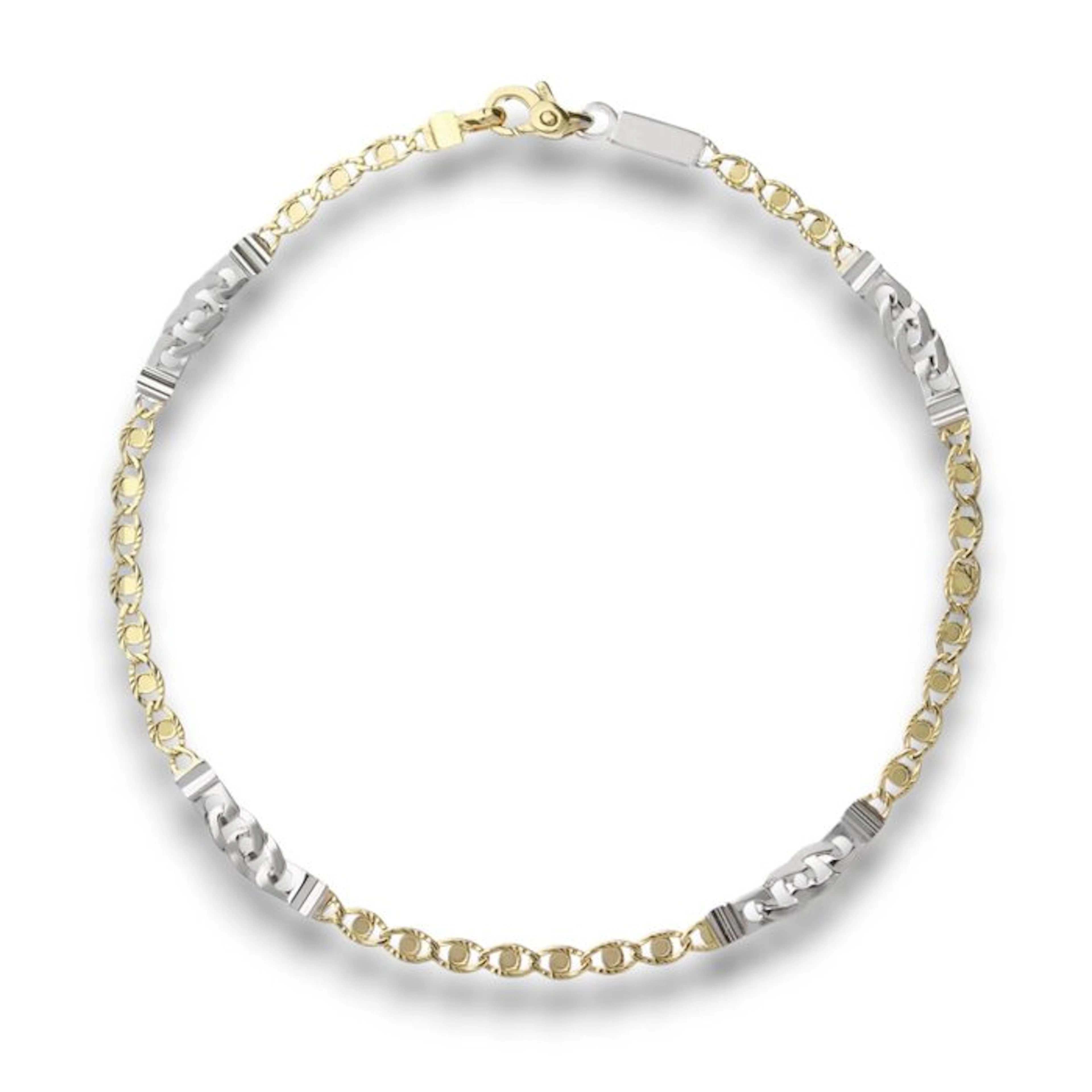 Bracelet - 18 kt. Yellow gold, White gold - Full Chain 3.6 g