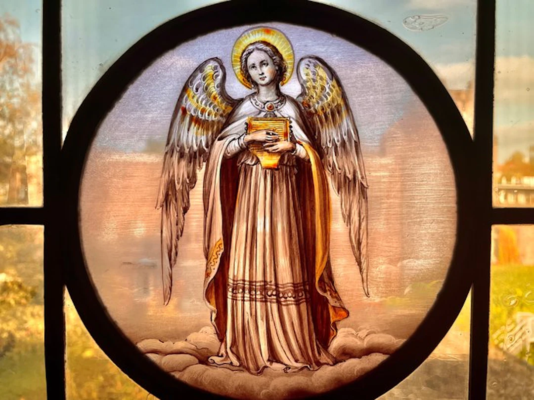 Stained glass window - 20th century - Holy Spirit - 48 x 57 cm
