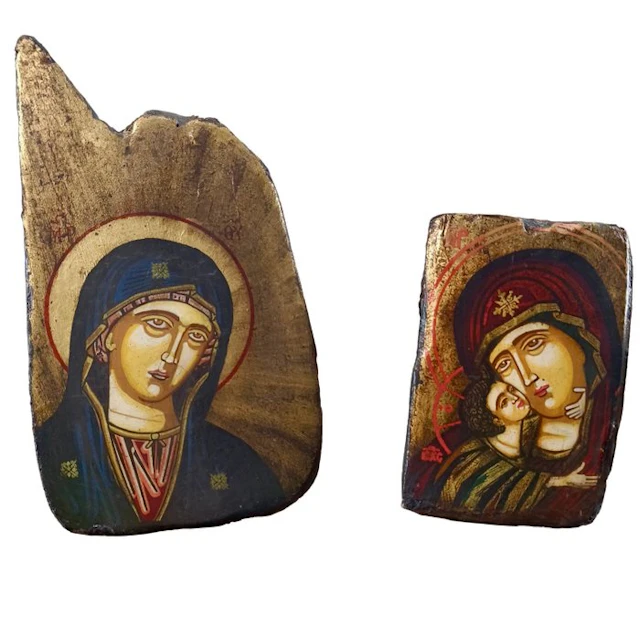 Icon - Mother of God - Wood, Canvas, Egg tempera, gold leaf