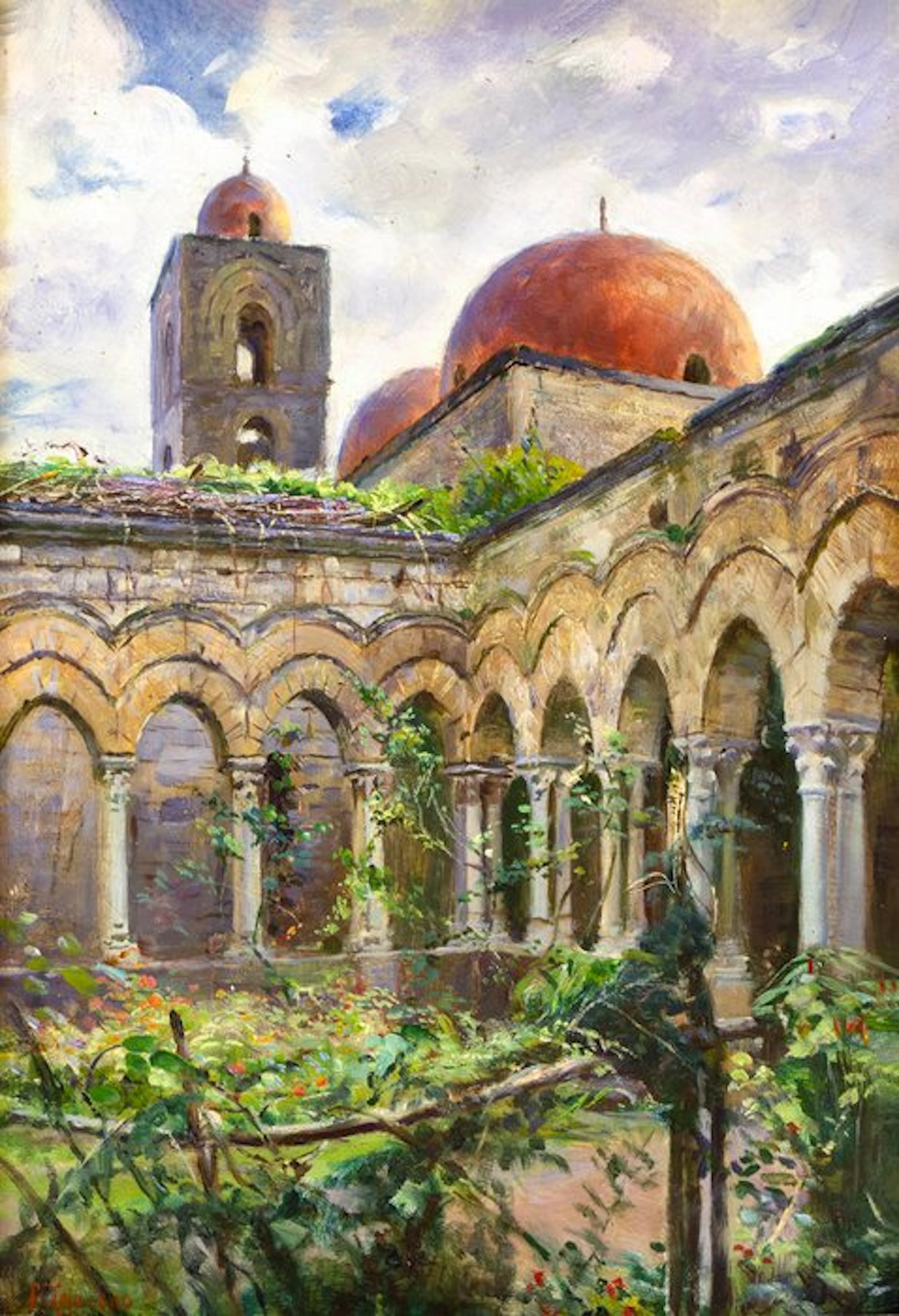 Francesco Lojacono (1838-1915) - Chiostro di San Giovanni...