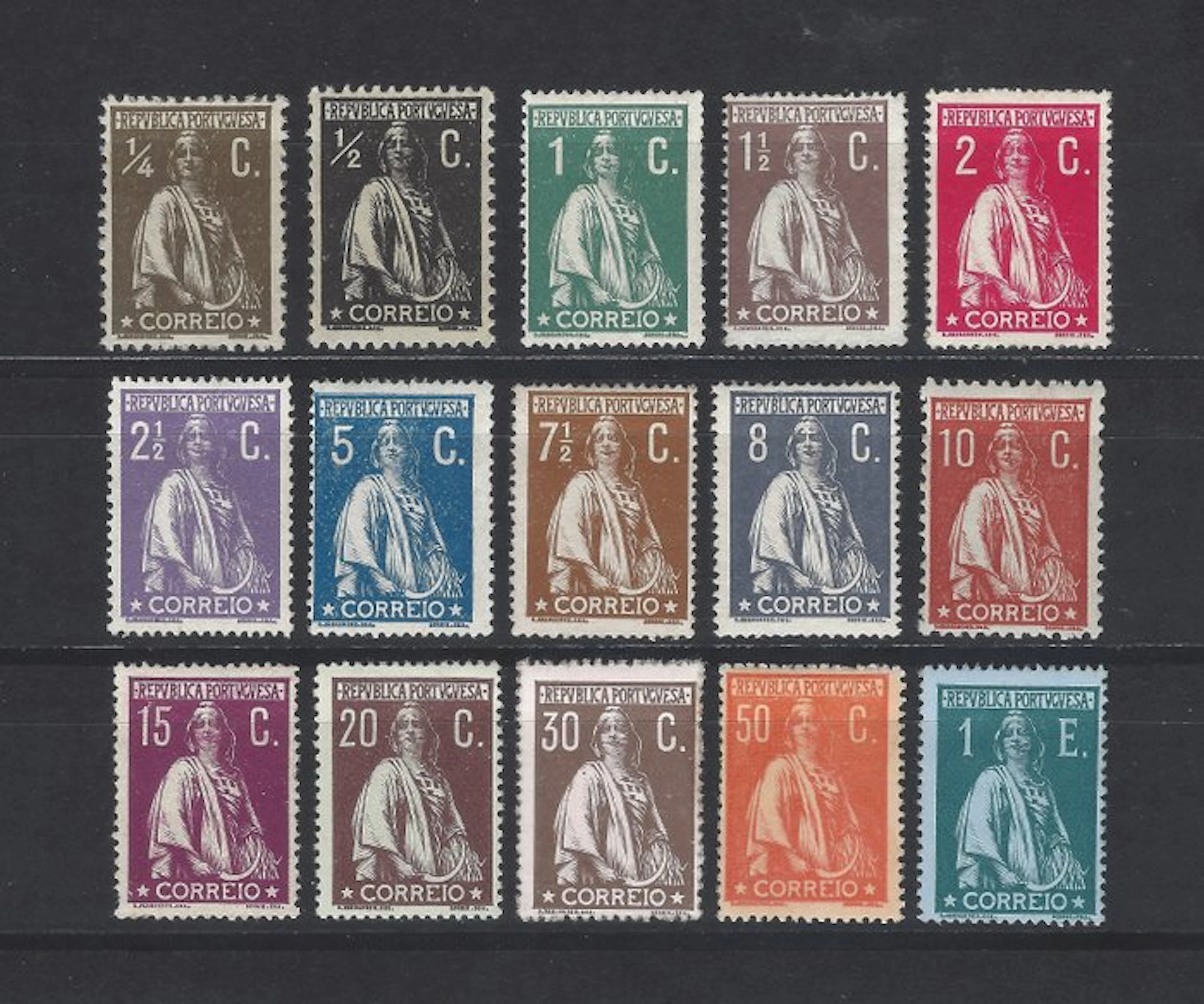 Portugal 1912 - Complete Ceres series - Mundifil 206/220
