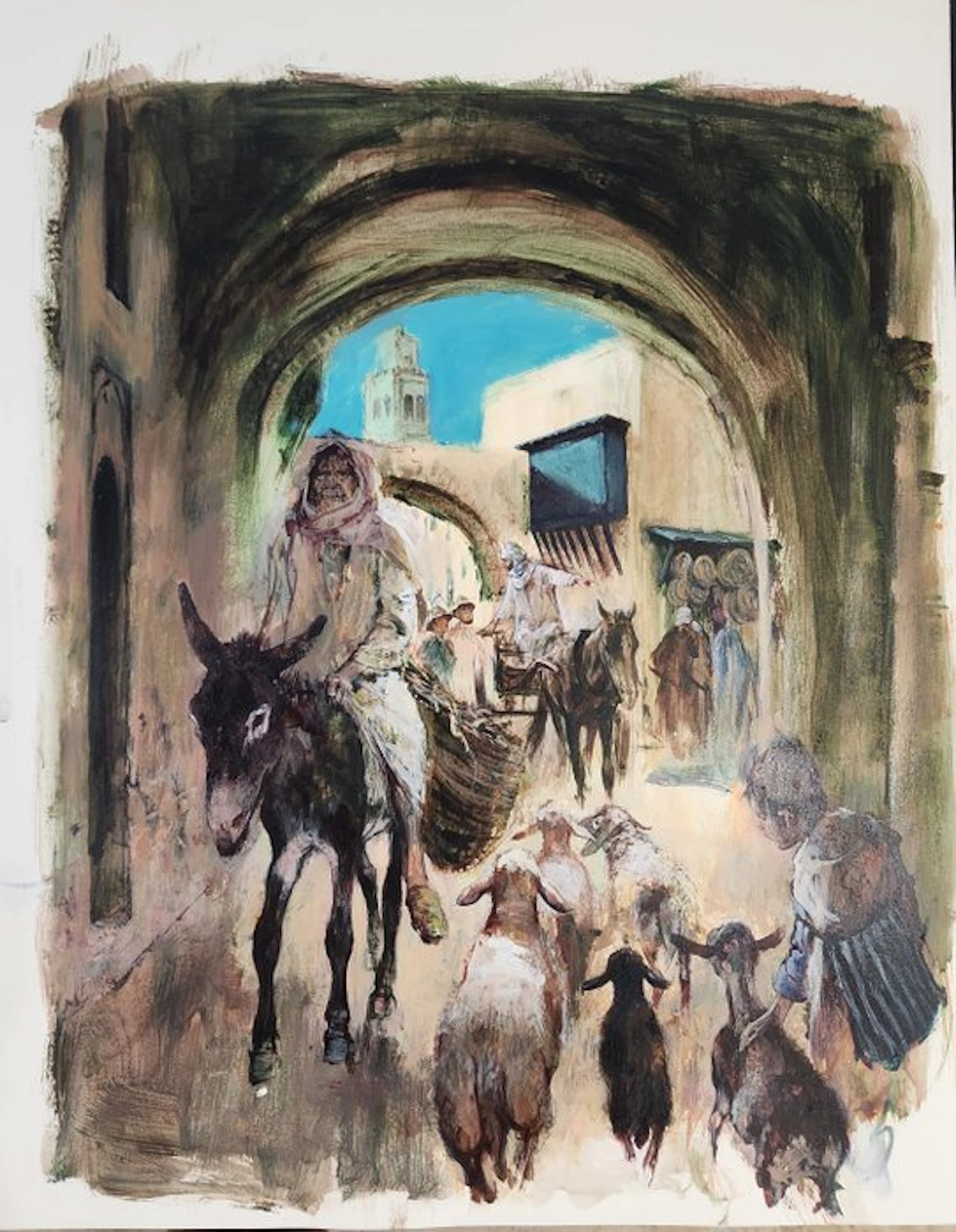 Follet, René - 1 Original drawing - A dos d’ane - 1994