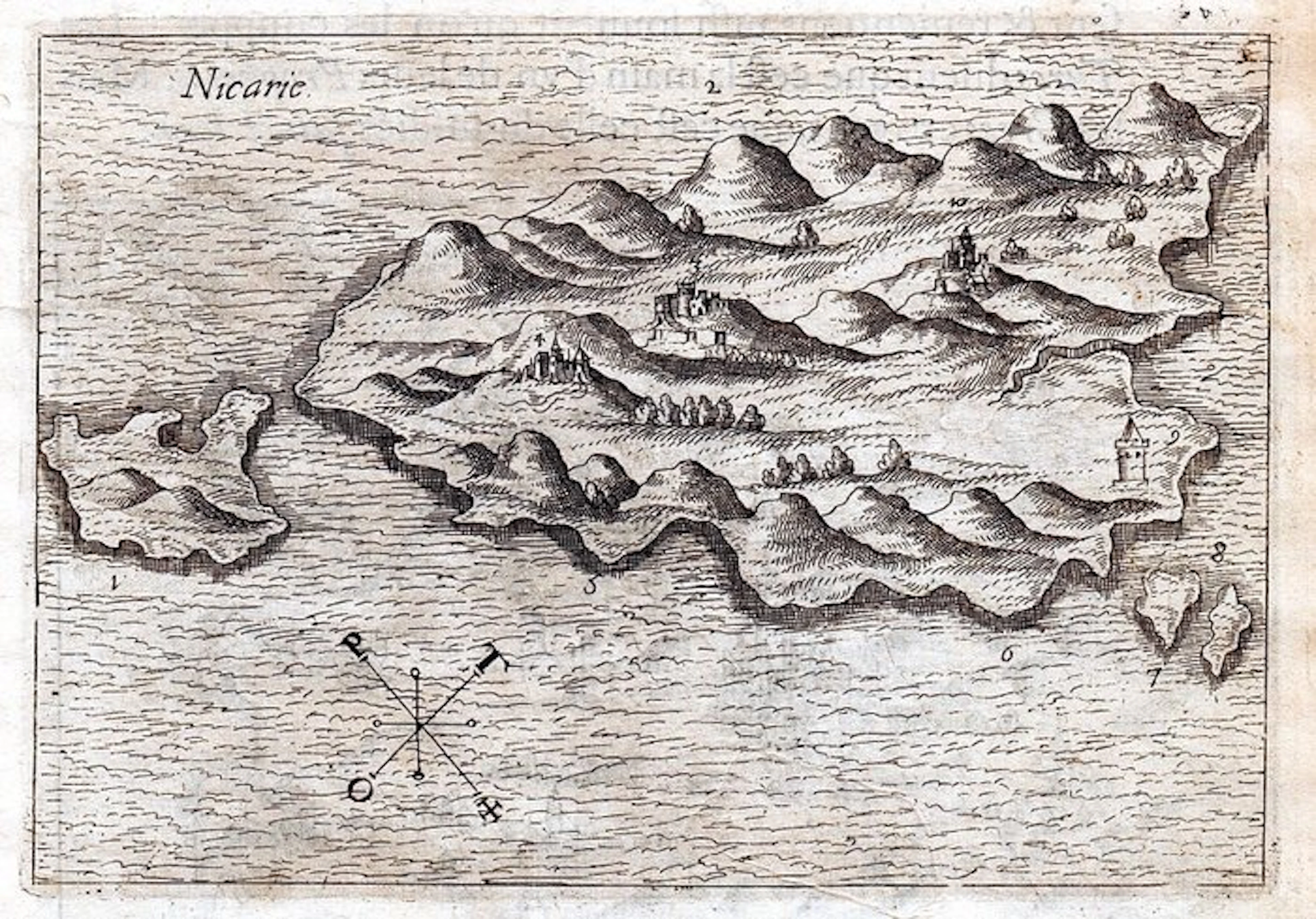 Greece - Icaria, Patmos; Henri de Beauvau - Nicarie, Palmosa - 1615