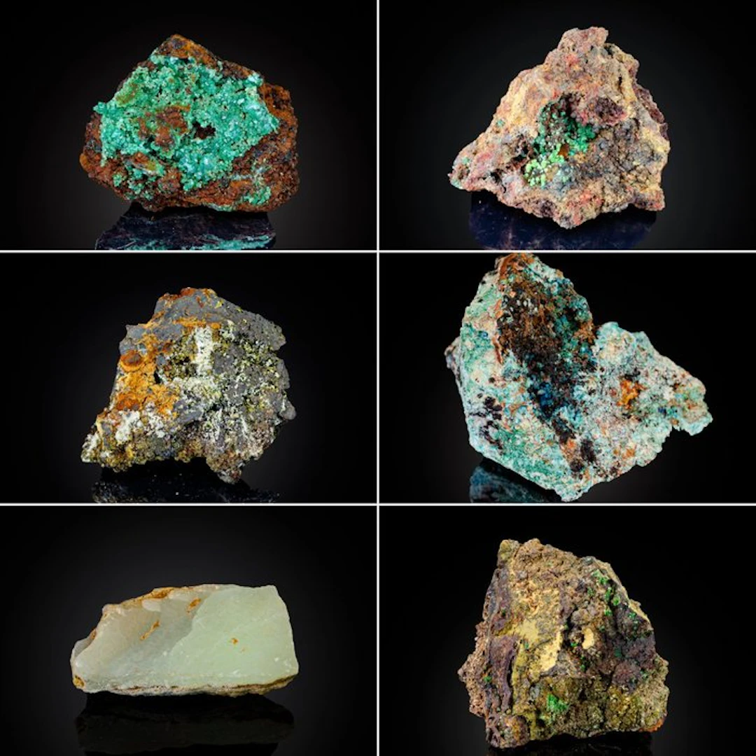 Set of 6 Mineral Specimens - Kamariza Mines Greece...