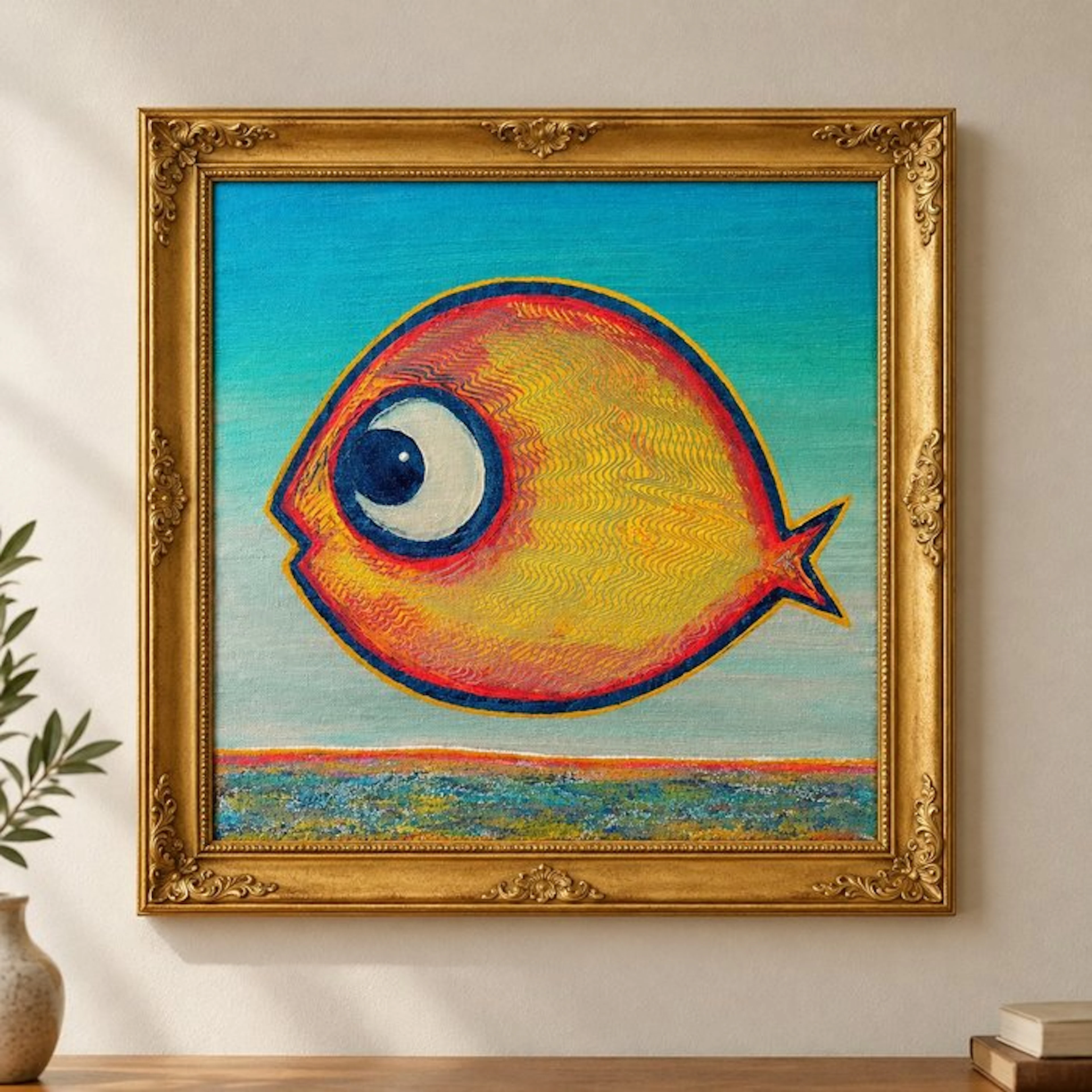 Denis Kuvayev (1971) - Goldfish on golden bottom - No Reserve