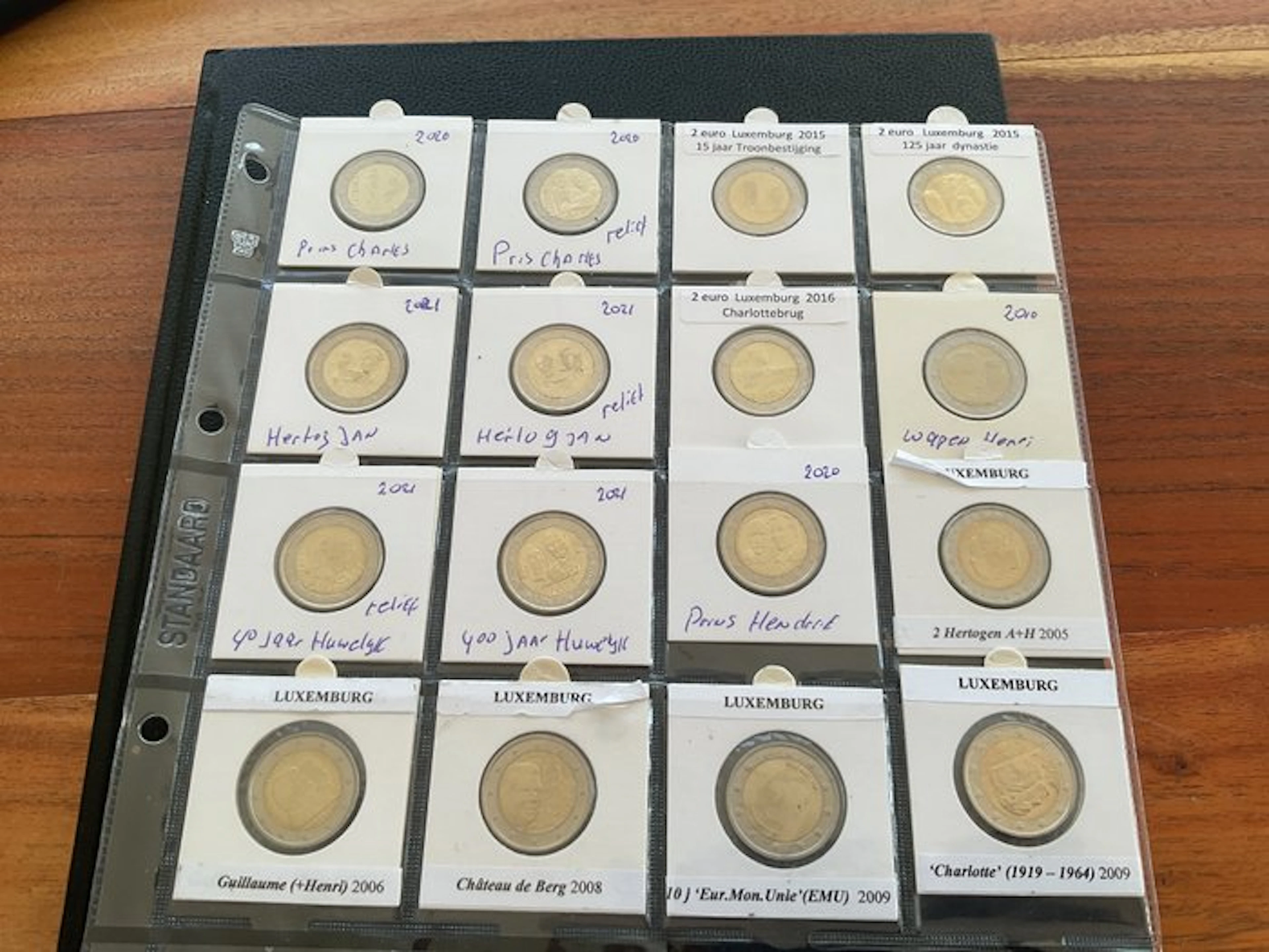 Luxembourg. 2 Euro 2009/2021 (16 coins) (No reserve price)