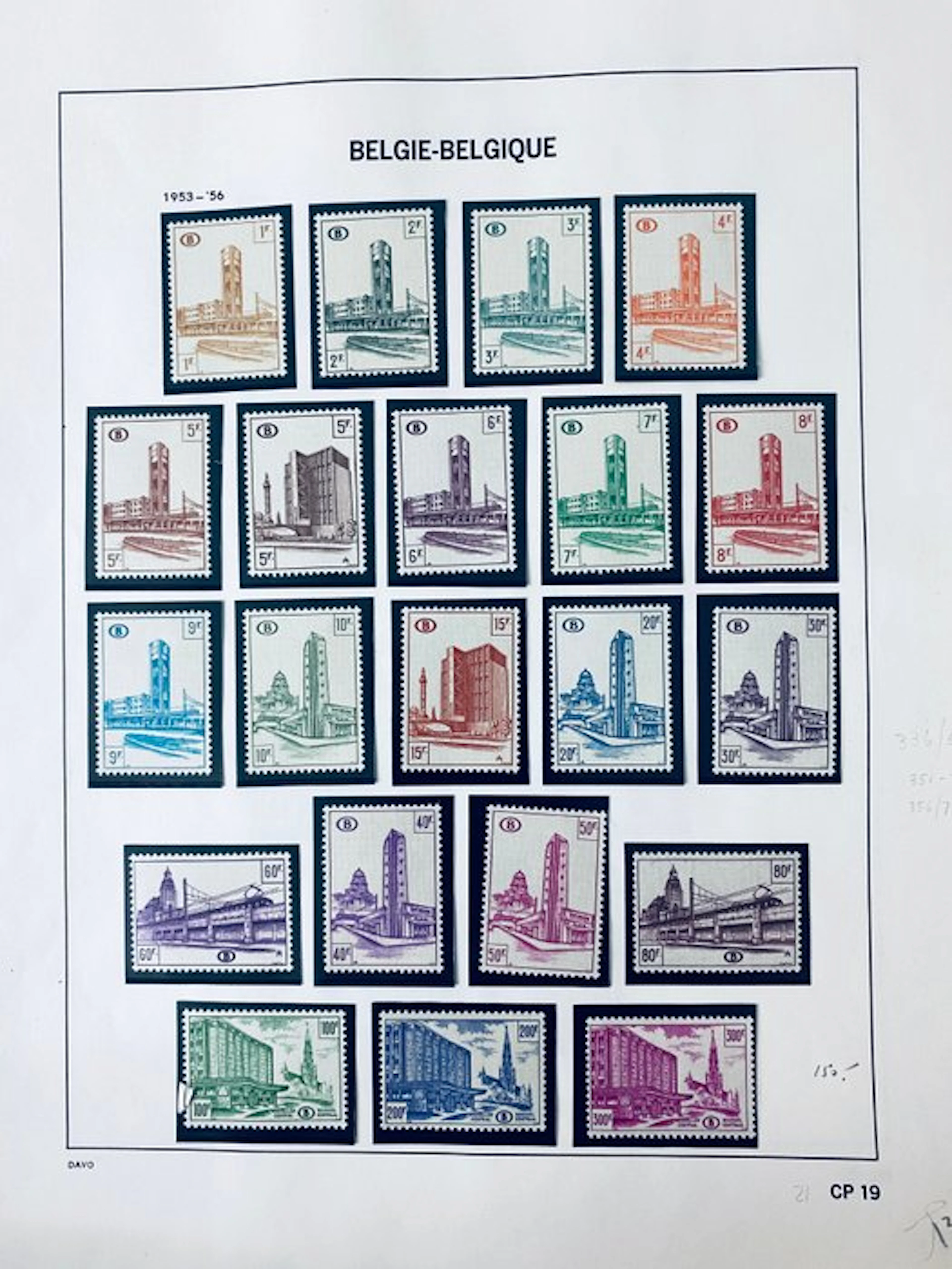 Belgium - Collection of Belgian railway stamps