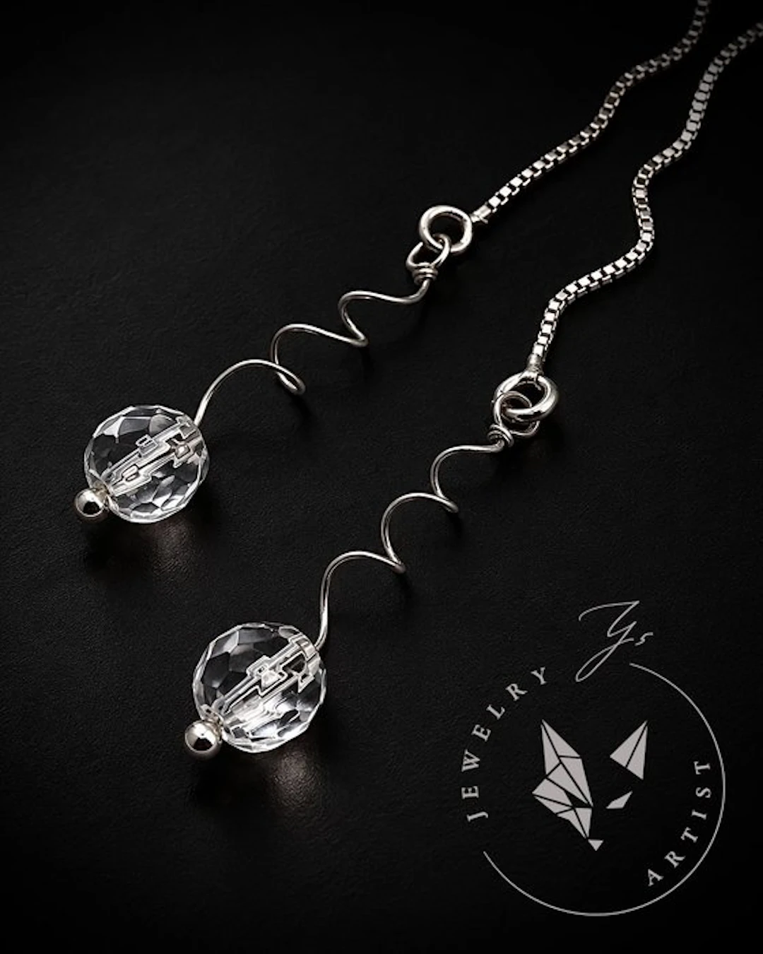Designer Jewelry - Rock Crystal - Sterling Silver 925...