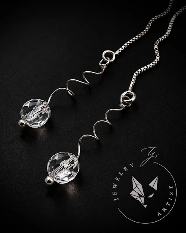 Designer Jewelry - Rock Crystal - Sterling Silver 925...