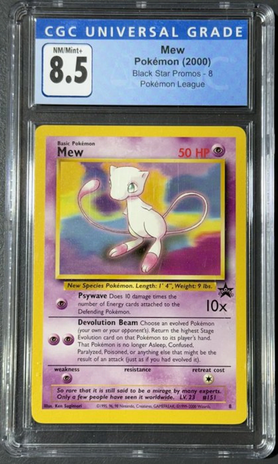 Pokémon - 1 Graded card - Mew, Black Star Promos (2000) - CGC 8.5