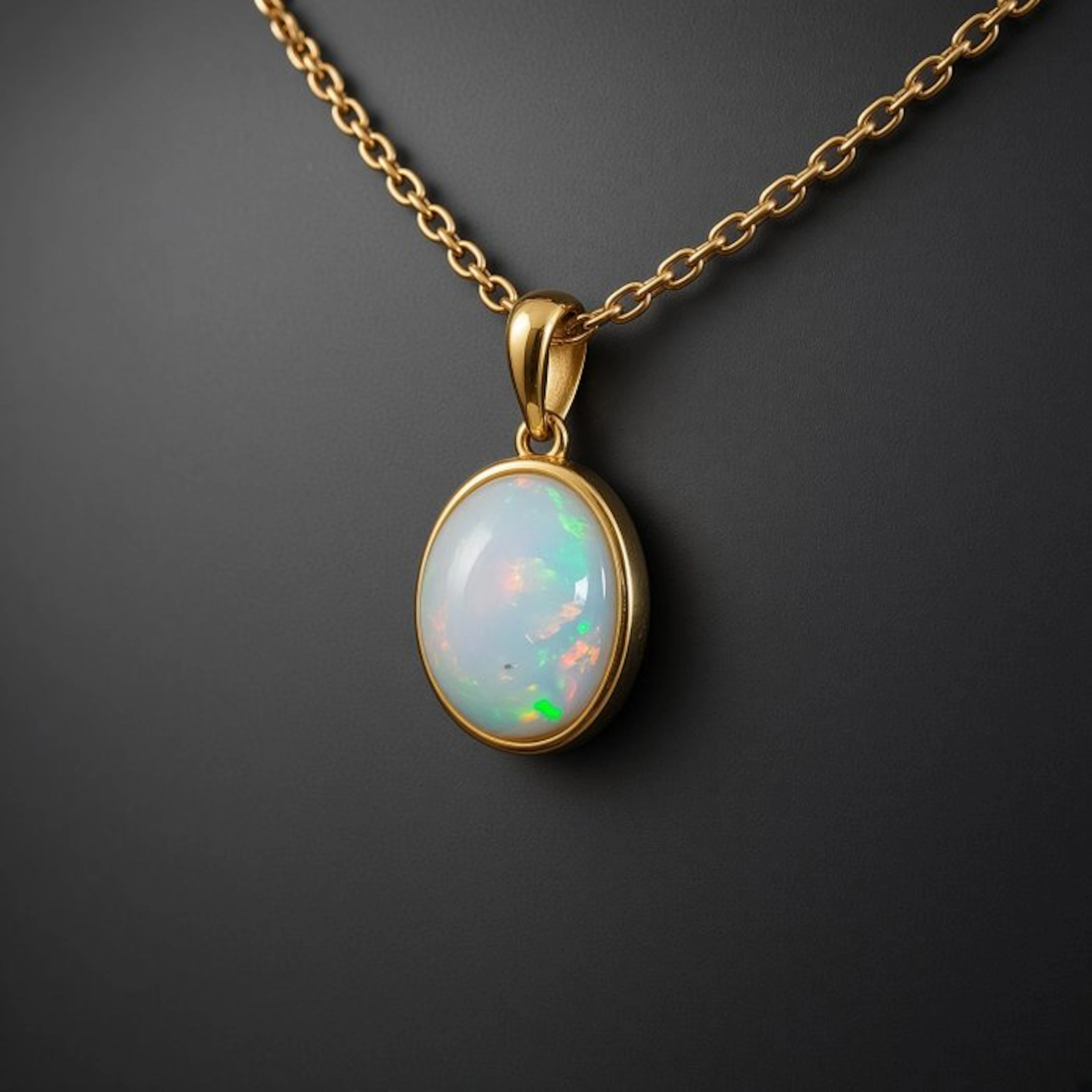 Welo opal pendant from Ethiopia