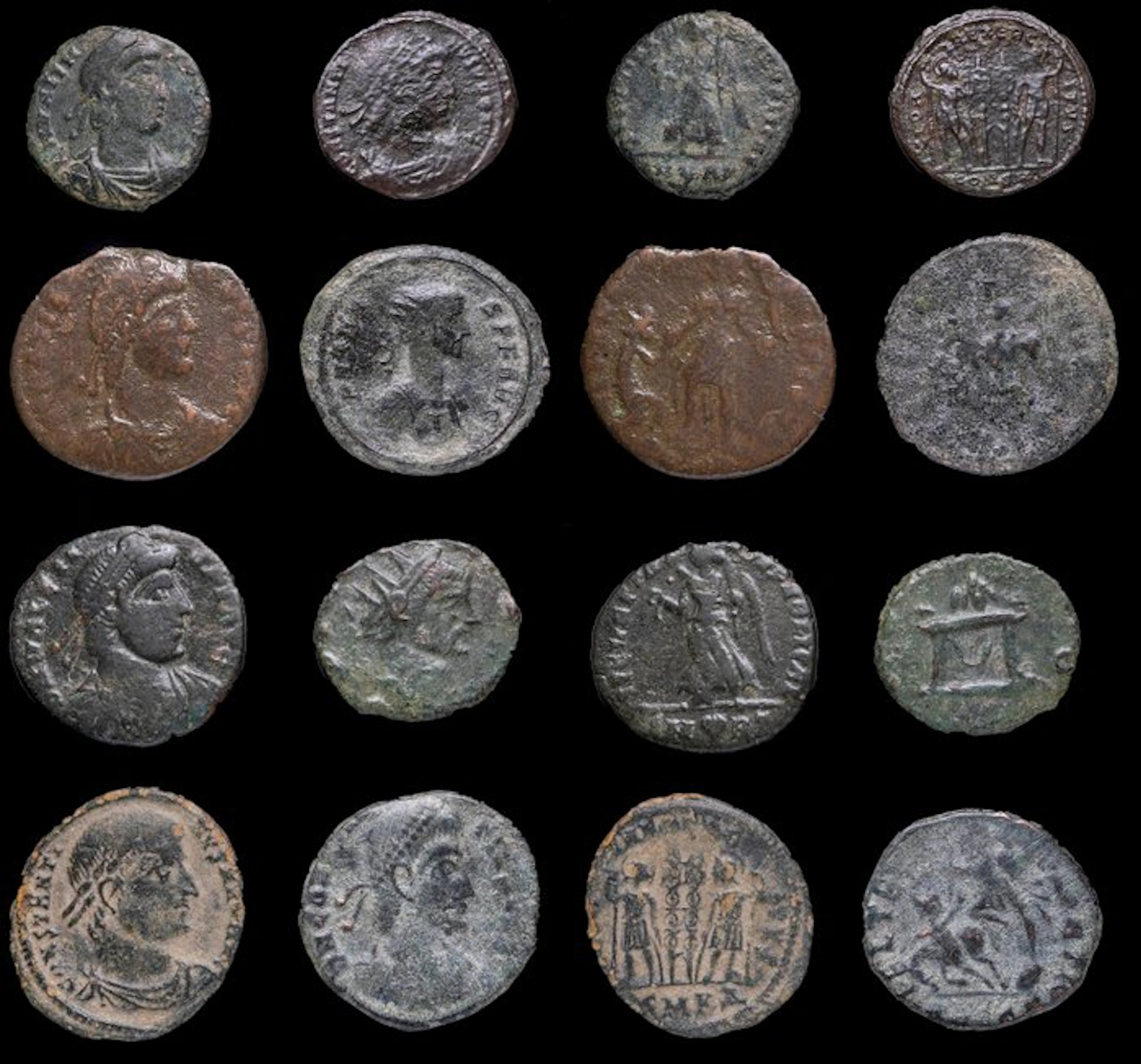Roman Empire Lot of 8 coins minted between the 3rd and 4th centuries AD
