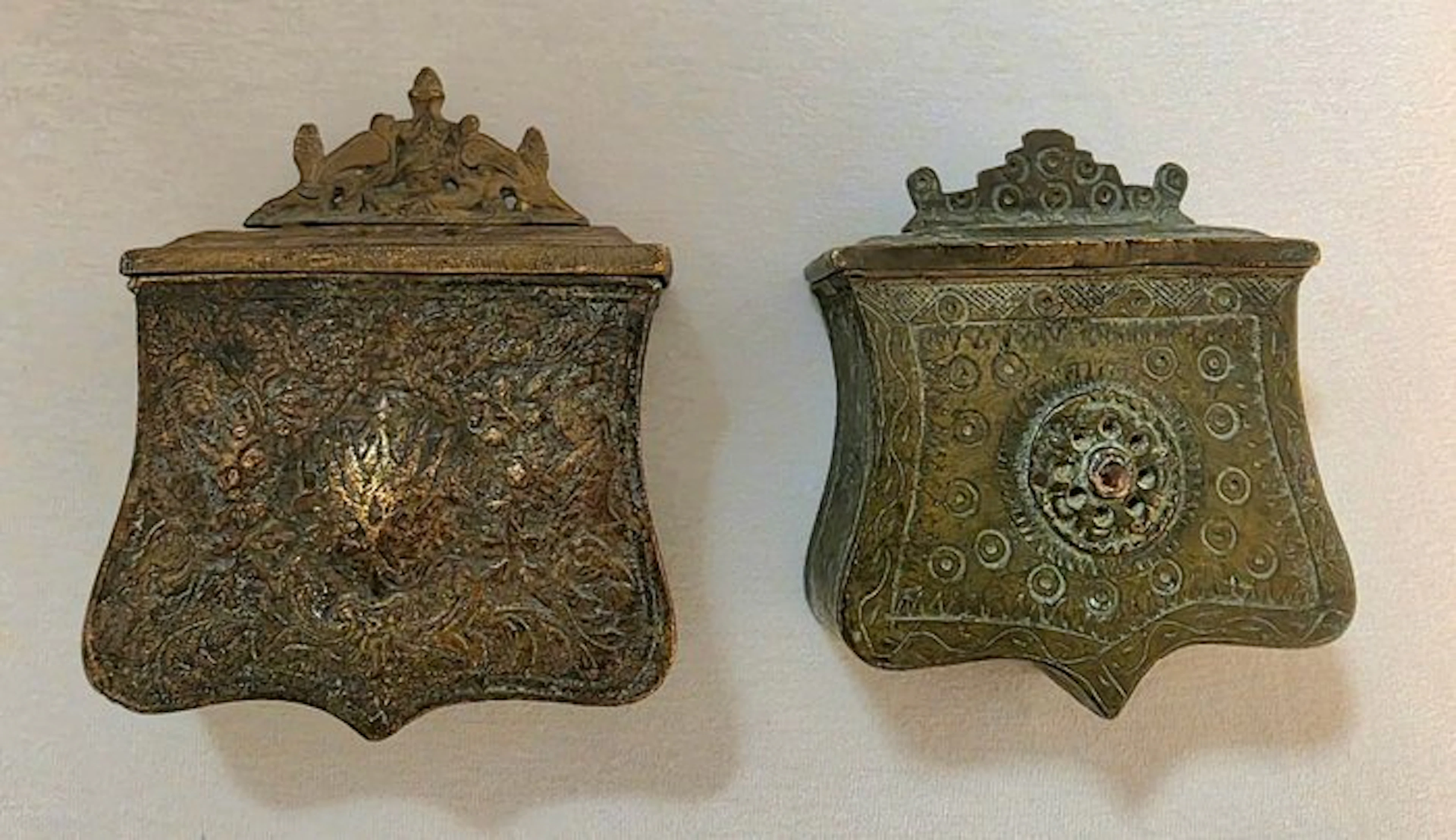 Pair of Ottoman Brass Palaska Cartridge Pouches - Brass...