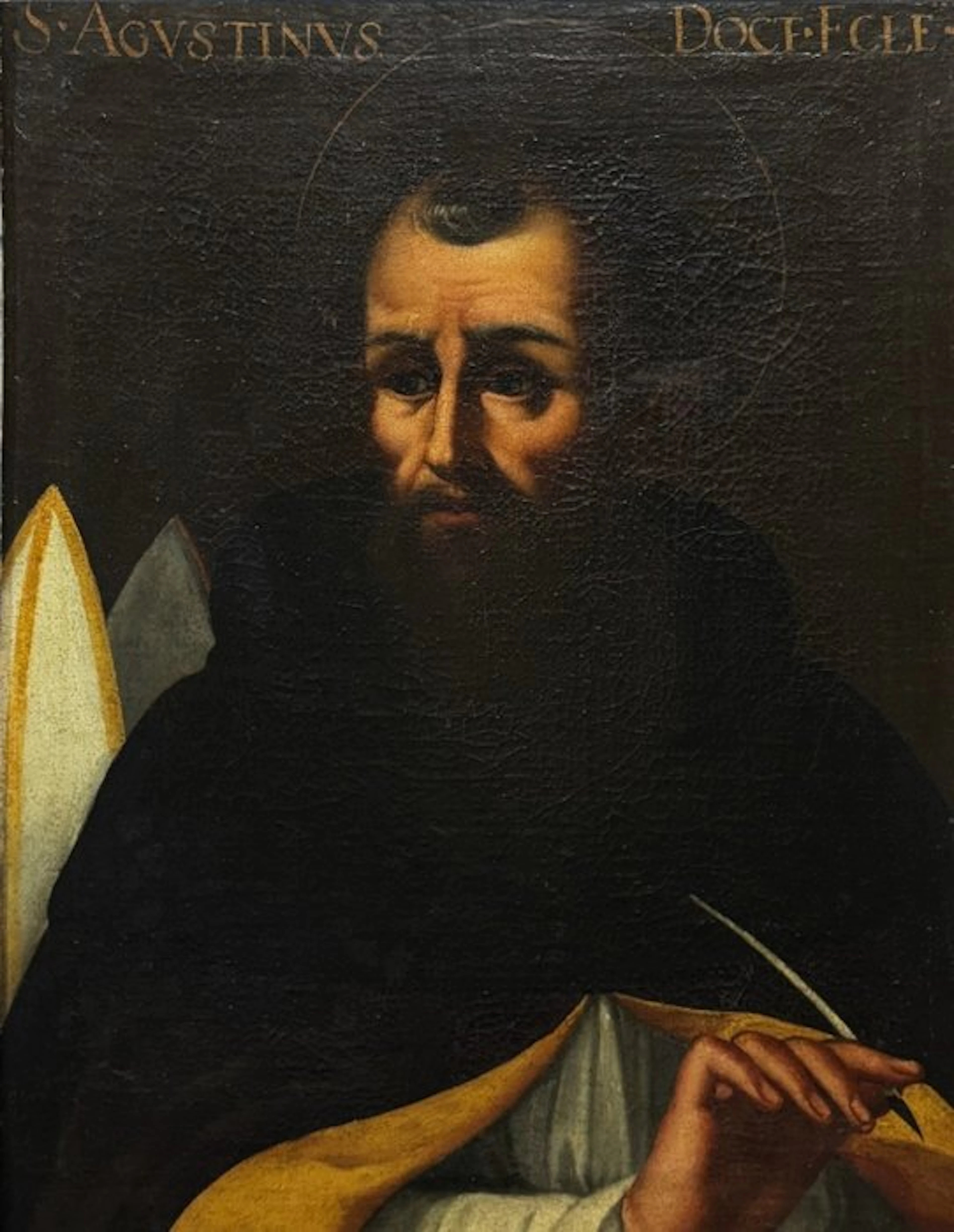 Joseph de Ribera (1591-1658); suiveur de - Saint Augustine, Docteur de l'Eglise