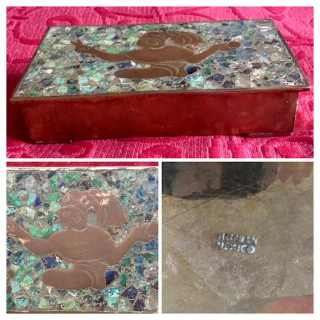 Los Castillo , Taxco , Mexico - Los Castillo - Box - ART DECO BRONZE BOX