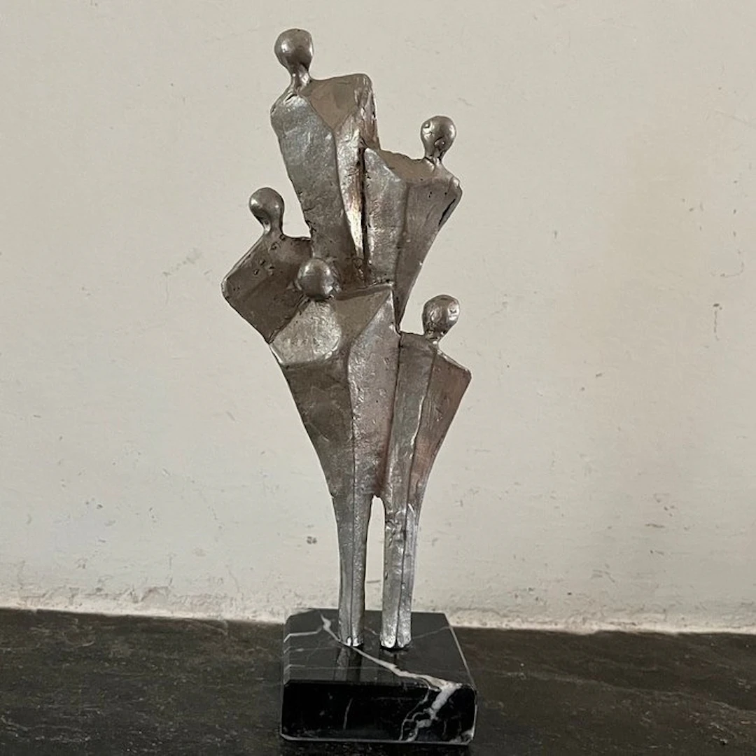 Corry Ammerlaan - van Niekerk - Statue, Samen - 20 cm - Metal