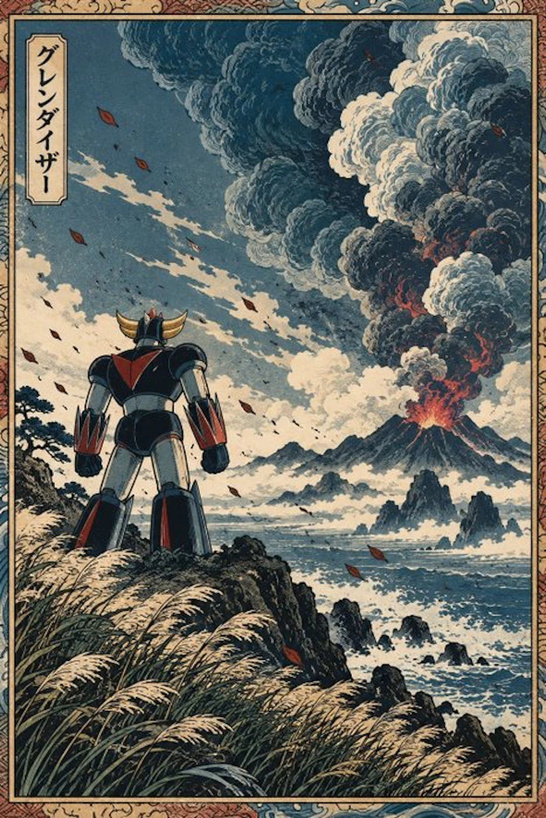 MEDSAN - Grendizer Facing the Volcano (火山を見つめるグレンダイザー) - UNIQUE WORK