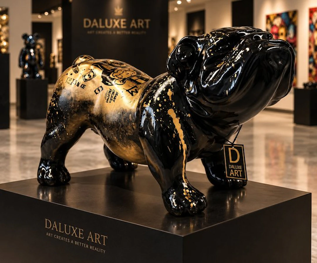 Daluxe Art - 1999 • Gold Monopoly Dog – 60 cm