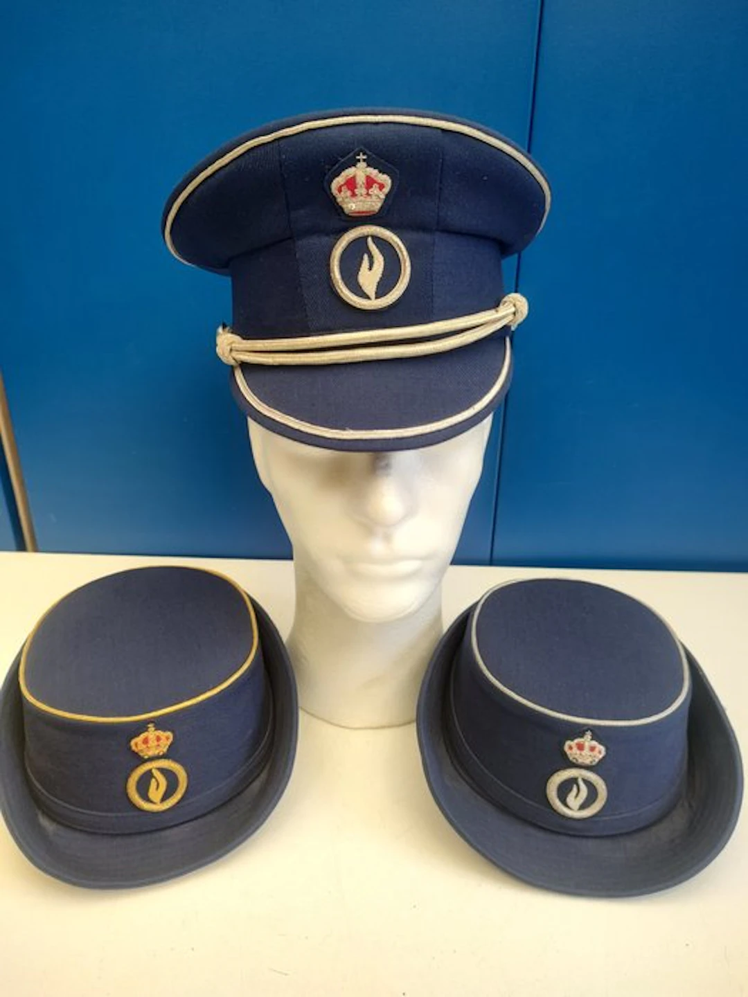 Belgium - Military helmet - 3 Police Helmets