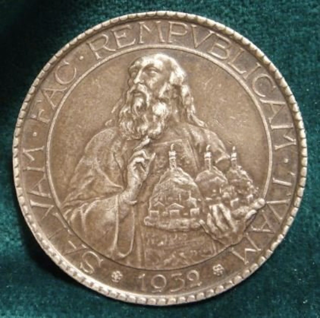 San Marino. 20 Lire 1932. Argento (No reserve price)
