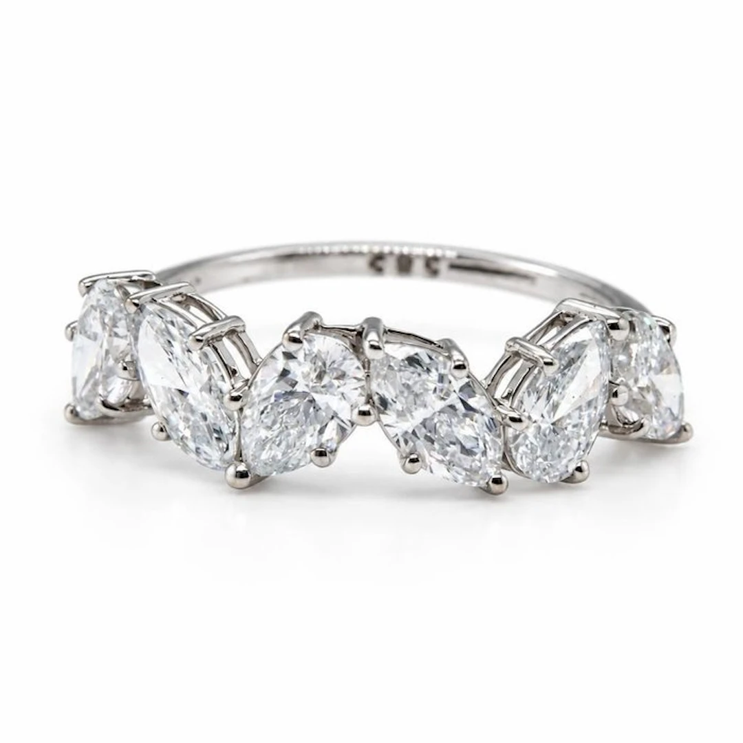 No reserve price - Ring - 14 kt. White gold - 2.10ct. tw. Diamond (Lab-grown)